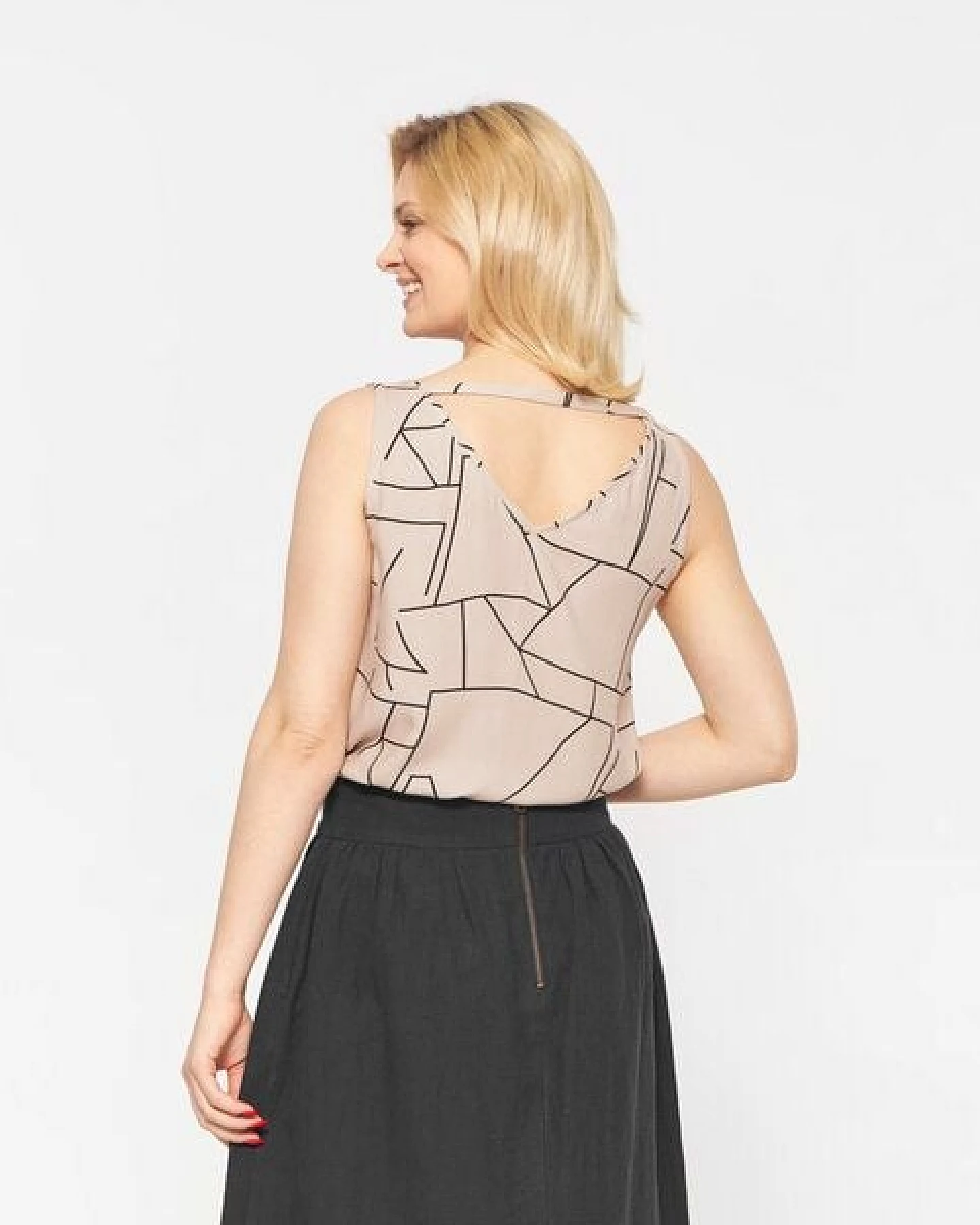 WiDDA berlin Beige Sommerbluse VAU aus ECOVERO® Viskose – Ansicht 3