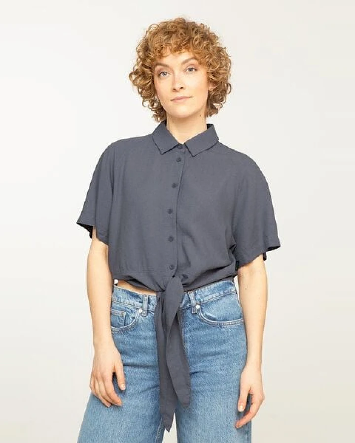Damen Bluse aus Leinen und LENZING ECOVERO Viskose Mix - OCRA - recolution