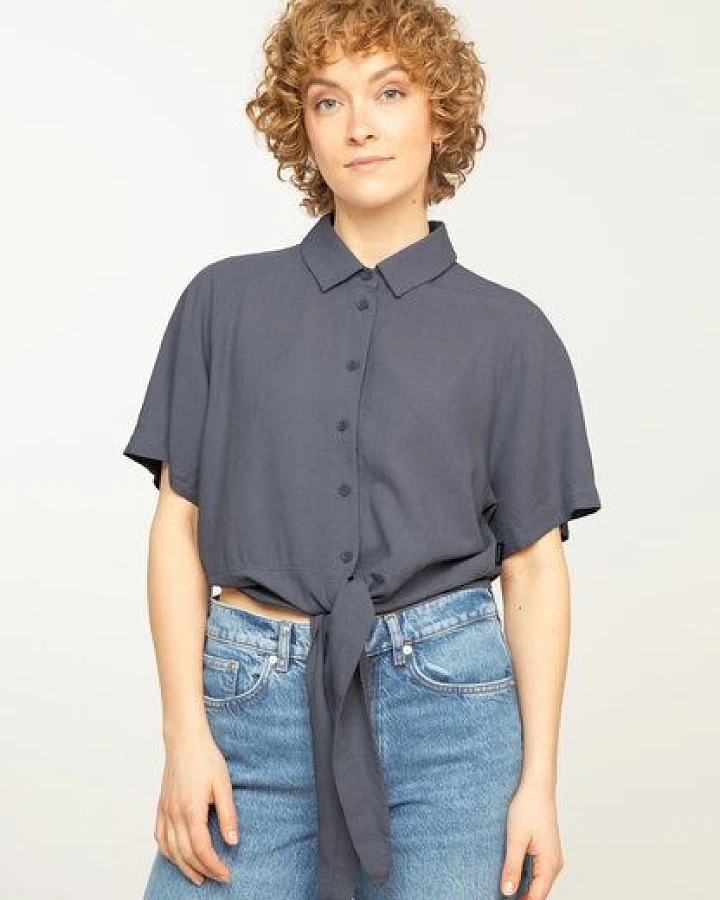 Damen Bluse aus Leinen und LENZING ECOVERO Viskose Mix - OCRA - recolution