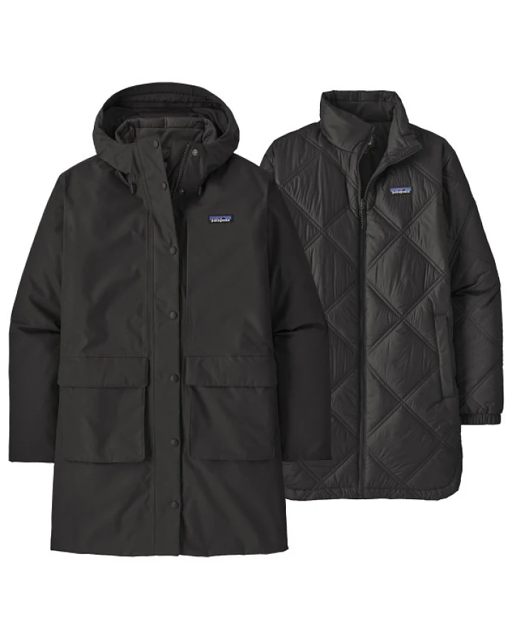 Patagonia - Women's Pine Bank 3-In-1 Parka - Mantel Gr XS schwarz