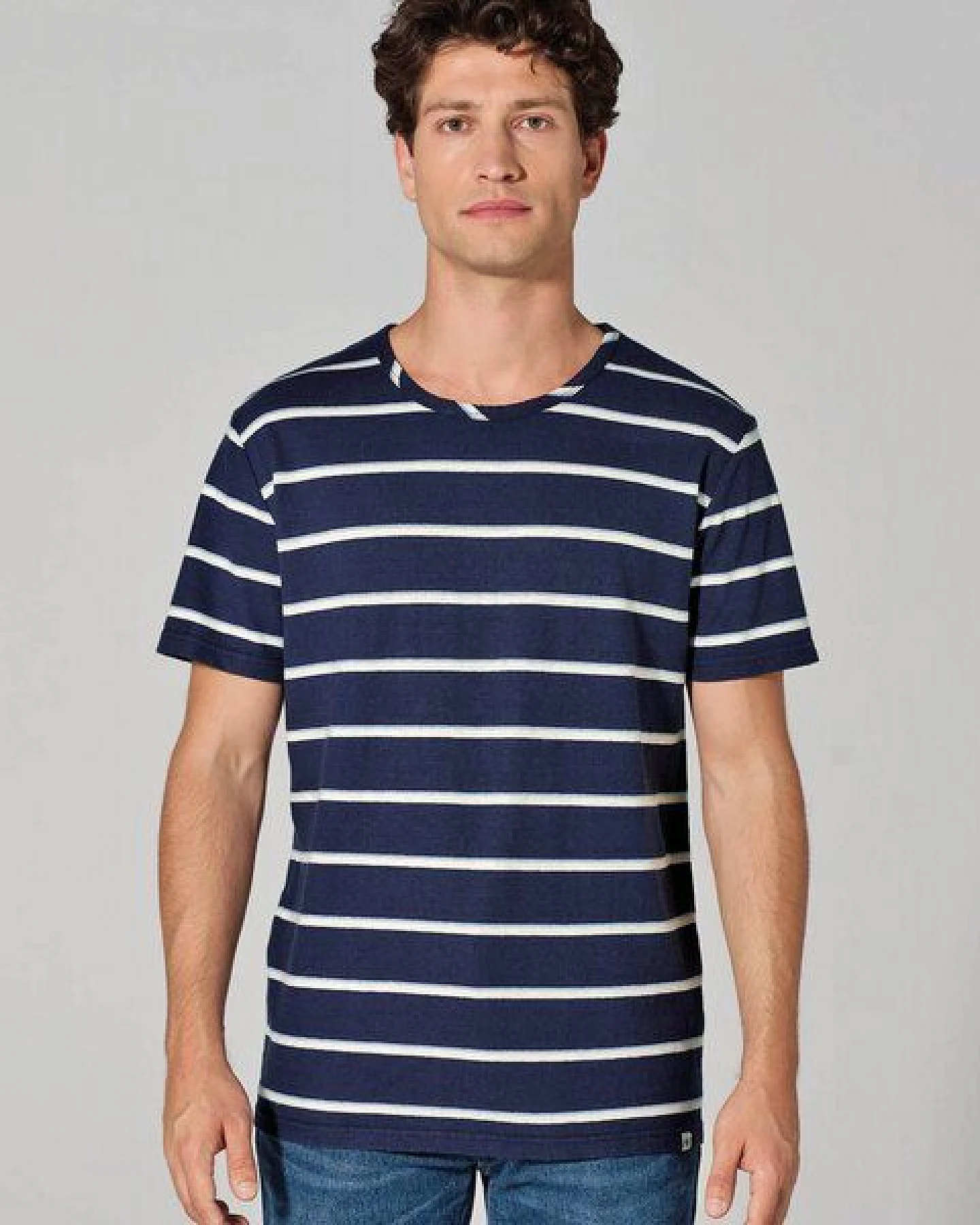 HempAge gestreiftes Hanf T-Shirt – Ansicht 2