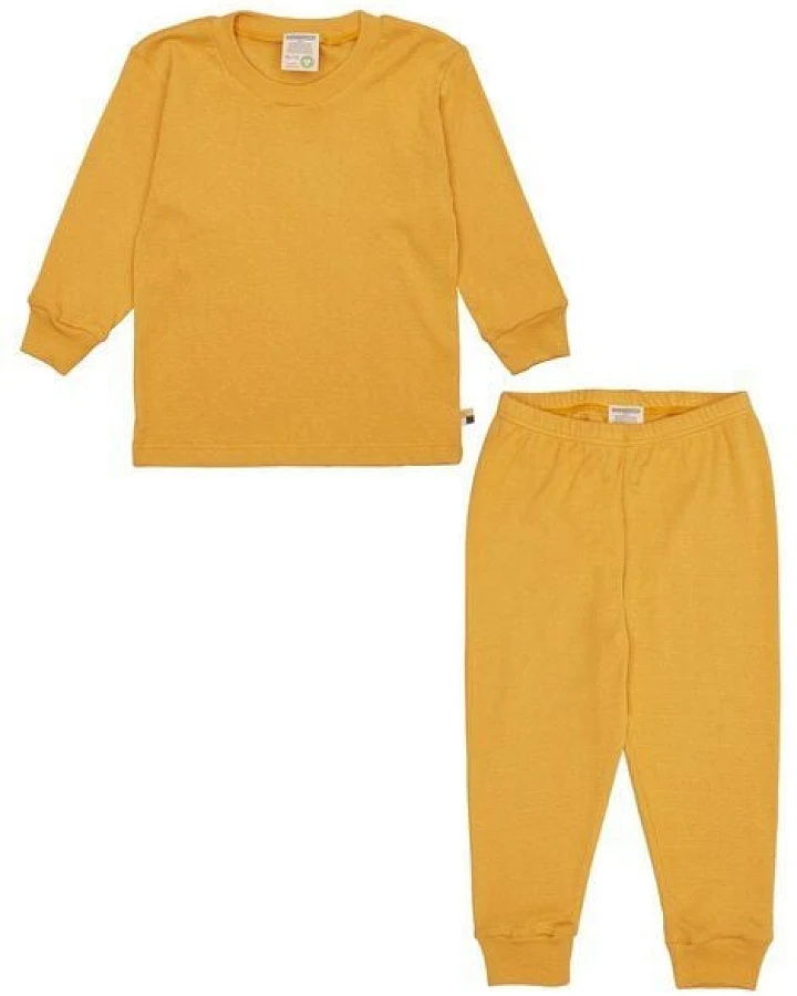 loud + proud Babys & Kinder Schlafanzug, Pyjama Uni aus Feinripp, GOTS-zertifiziert