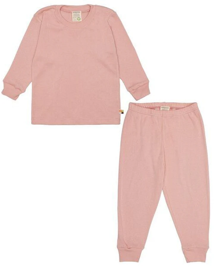 loud + proud Babys & Kinder Schlafanzug, Pyjama Uni aus Feinripp, GOTS-zertifiziert
