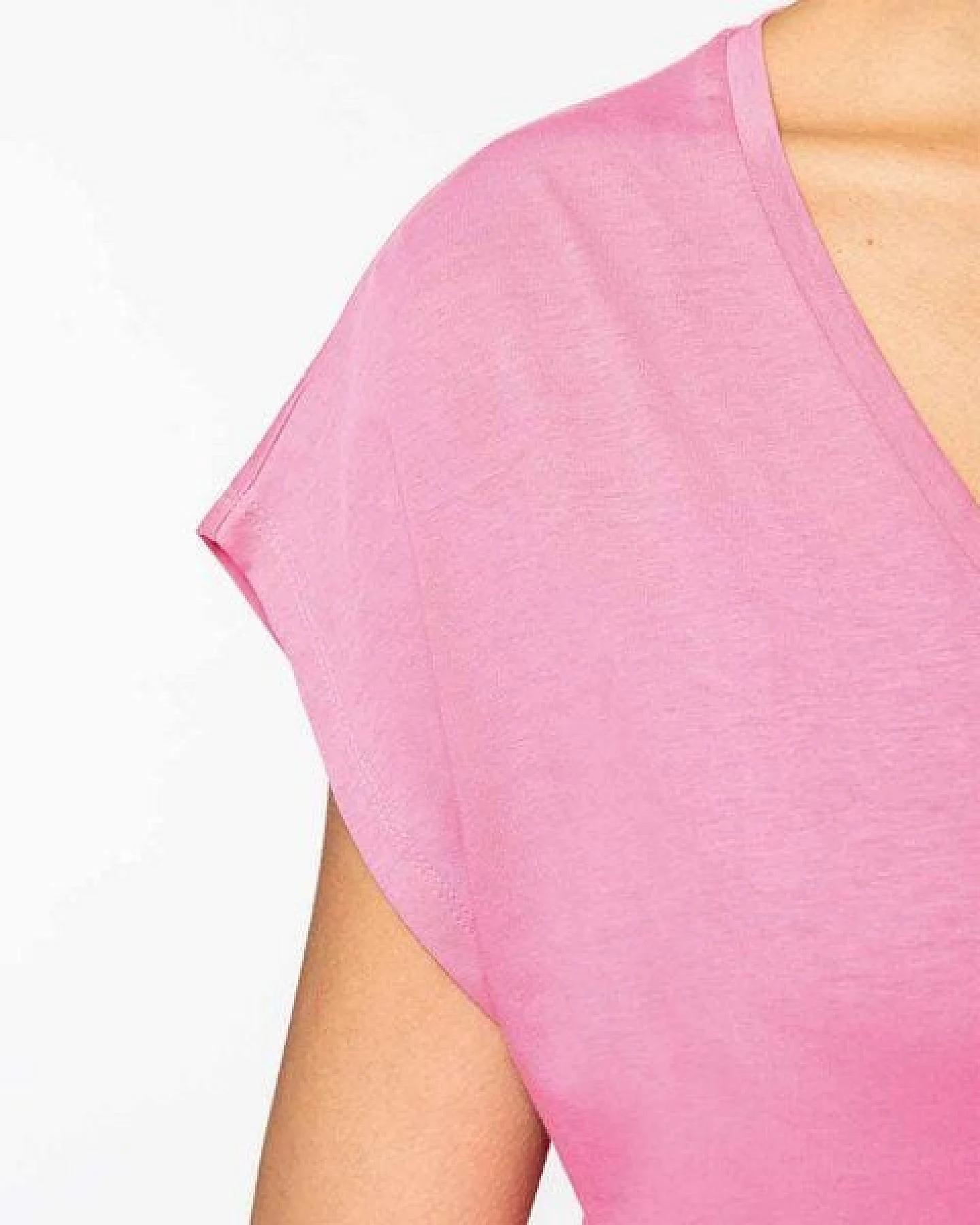 YTWOO Oversized Damen T-Shirt aus Bio-Baumwolle, V-Ausschnitt – Ansicht 4