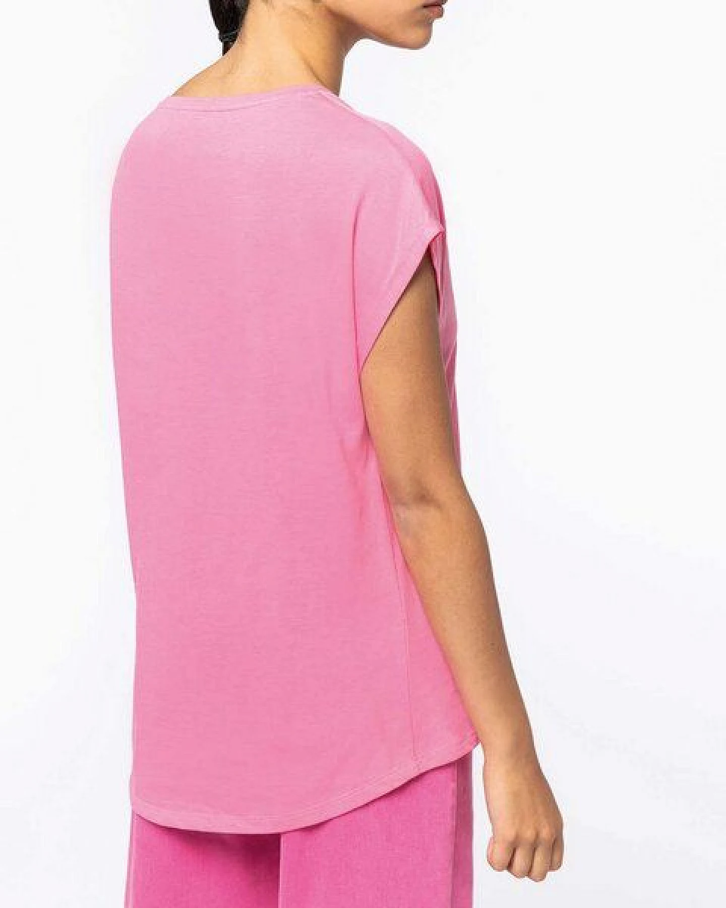 YTWOO Oversized Damen T-Shirt aus Bio-Baumwolle, V-Ausschnitt – Ansicht 3