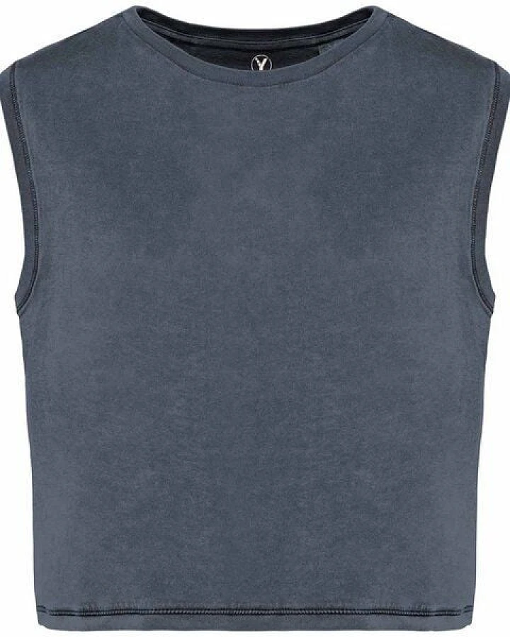 YTWOO Ärmelloses Damen-Crop-T-Shirt aus Bio-Baumwolle