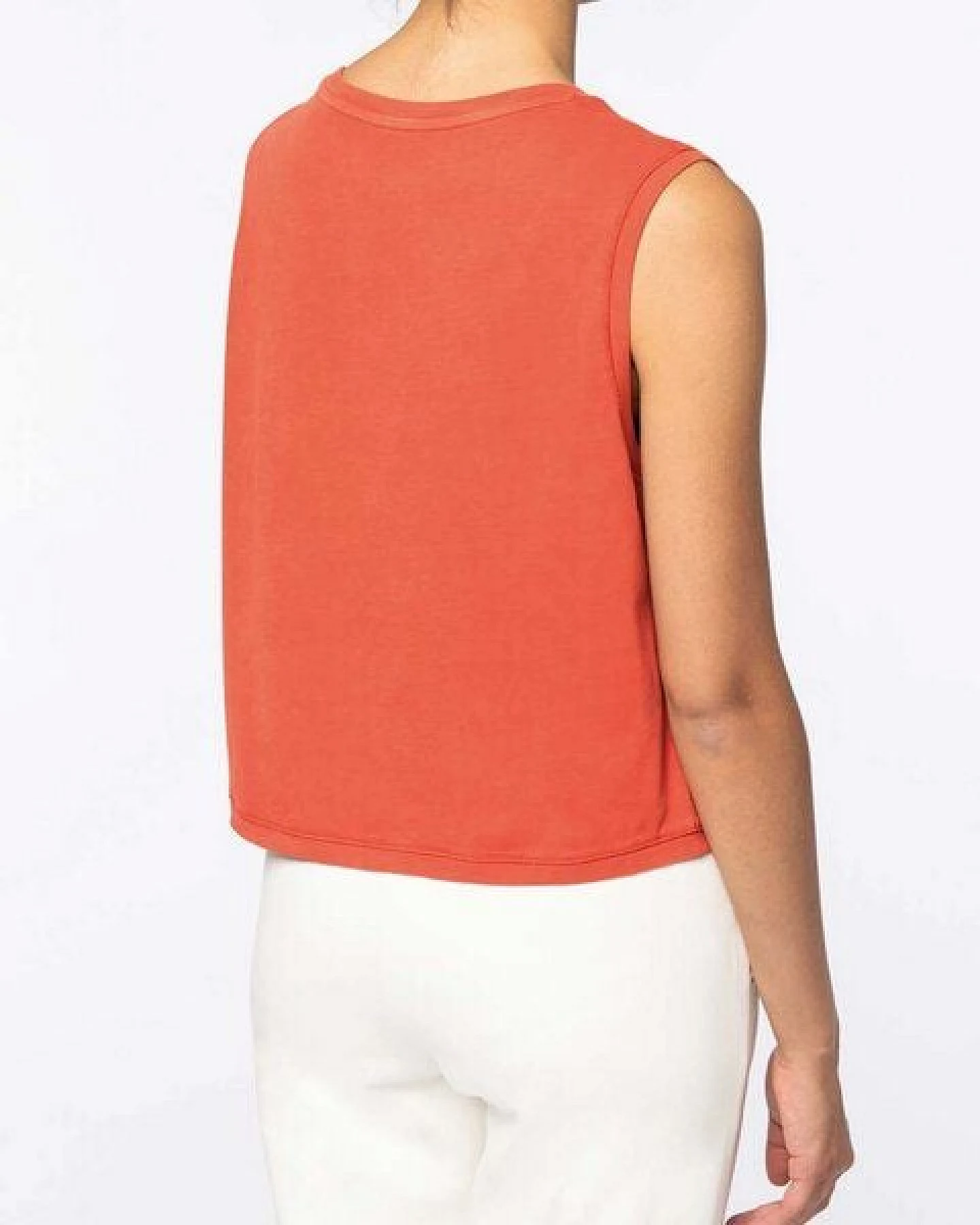 YTWOO Ärmelloses Damen-Crop-T-Shirt aus Bio-Baumwolle – Ansicht 4