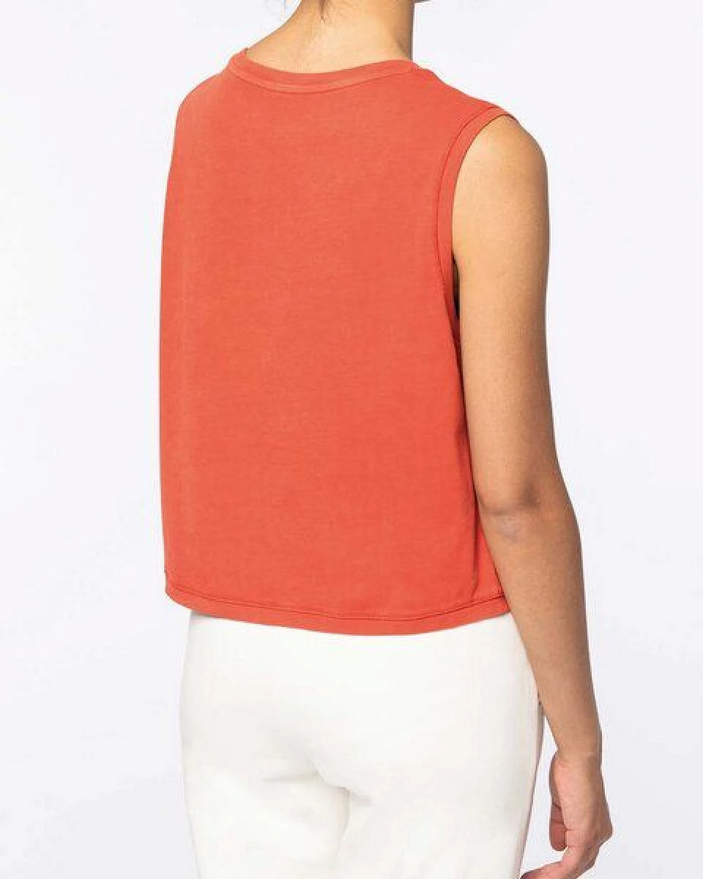 YTWOO Ärmelloses Damen-Crop-T-Shirt aus Bio-Baumwolle – Ansicht 4