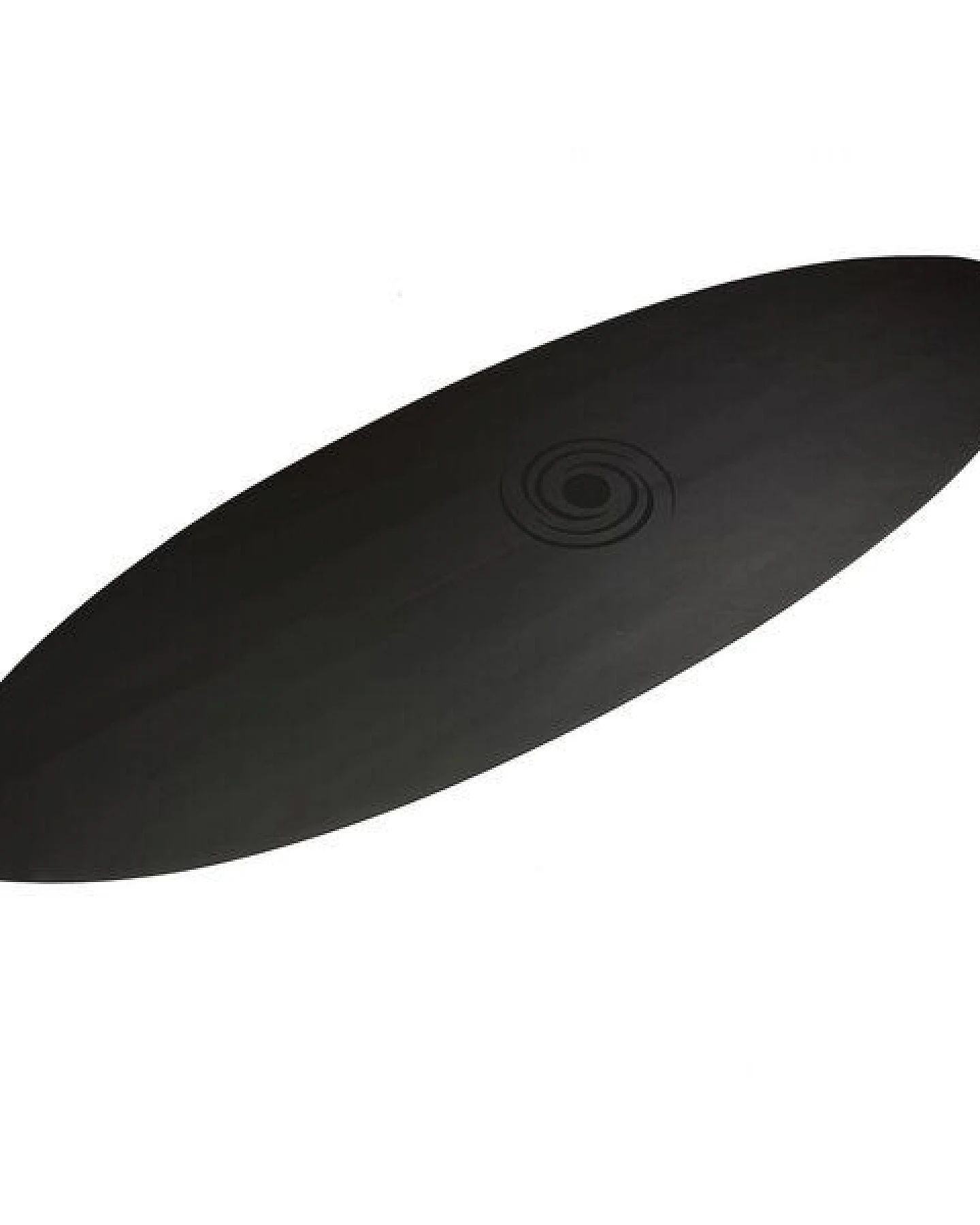 YOGALAXY® Yogamatte in Surfbrett Form - schwarz, oval, rutschfest, gratis Tragegurt - Sonderrabatt – Ansicht 2