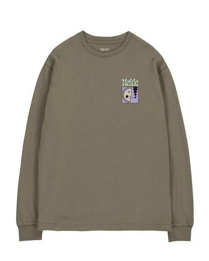 Makia Longsleeve für Männer Crescent - Dark Olive