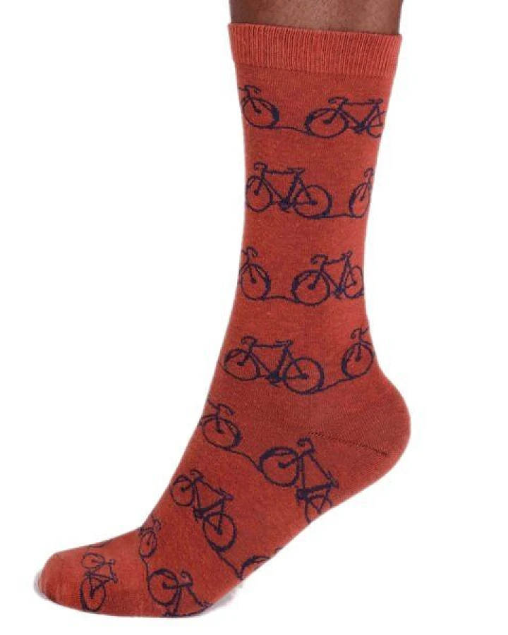 Thought Baumwoll-Socken mit Fahrrad Motiv Modell: Bennie GOTS