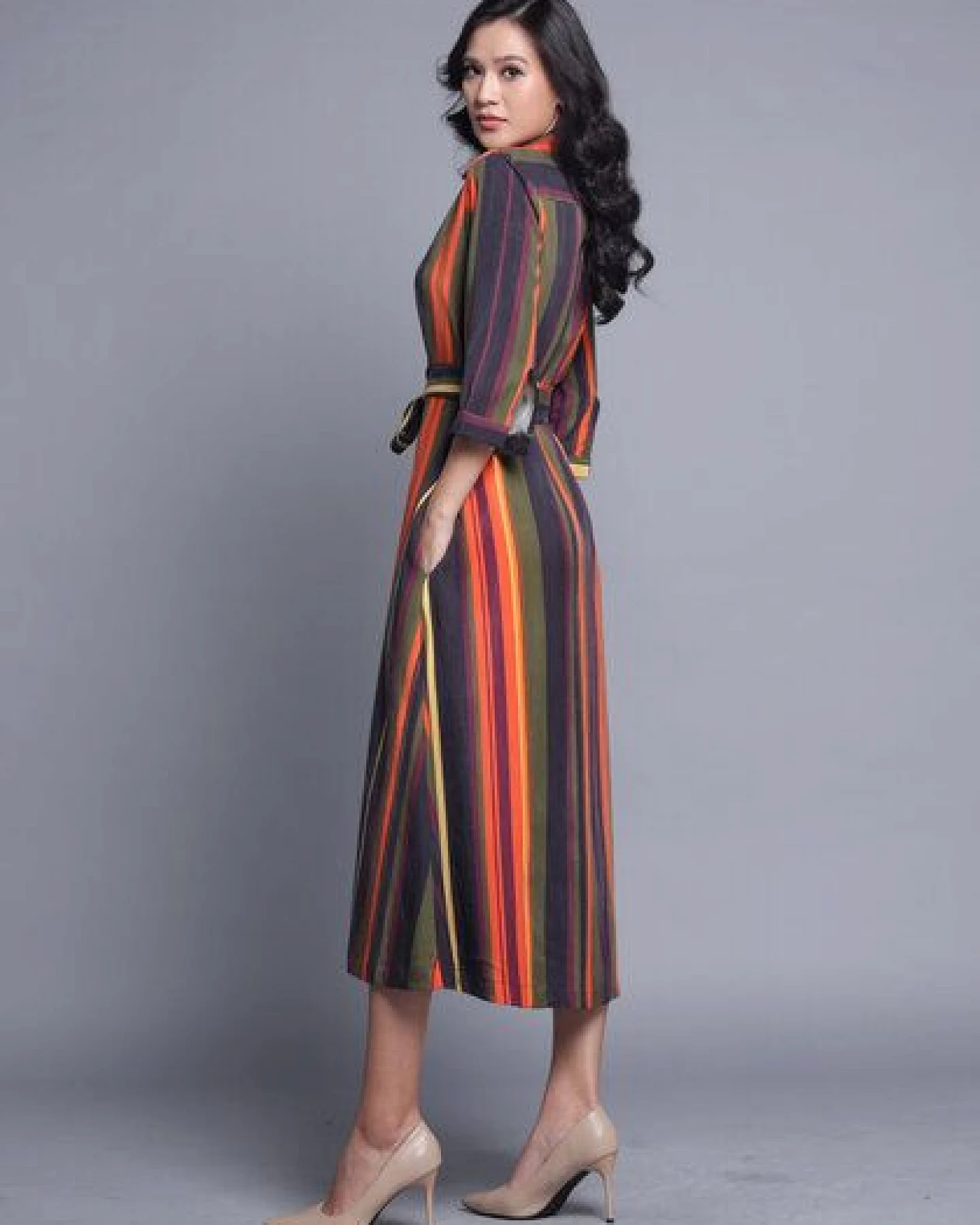 Atelier SNOW HEMDBLUSENKLEID SUNSET – Ansicht 3