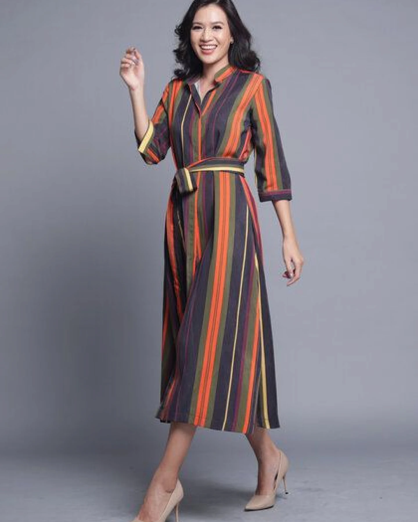 Atelier SNOW HEMDBLUSENKLEID SUNSET – Ansicht 2