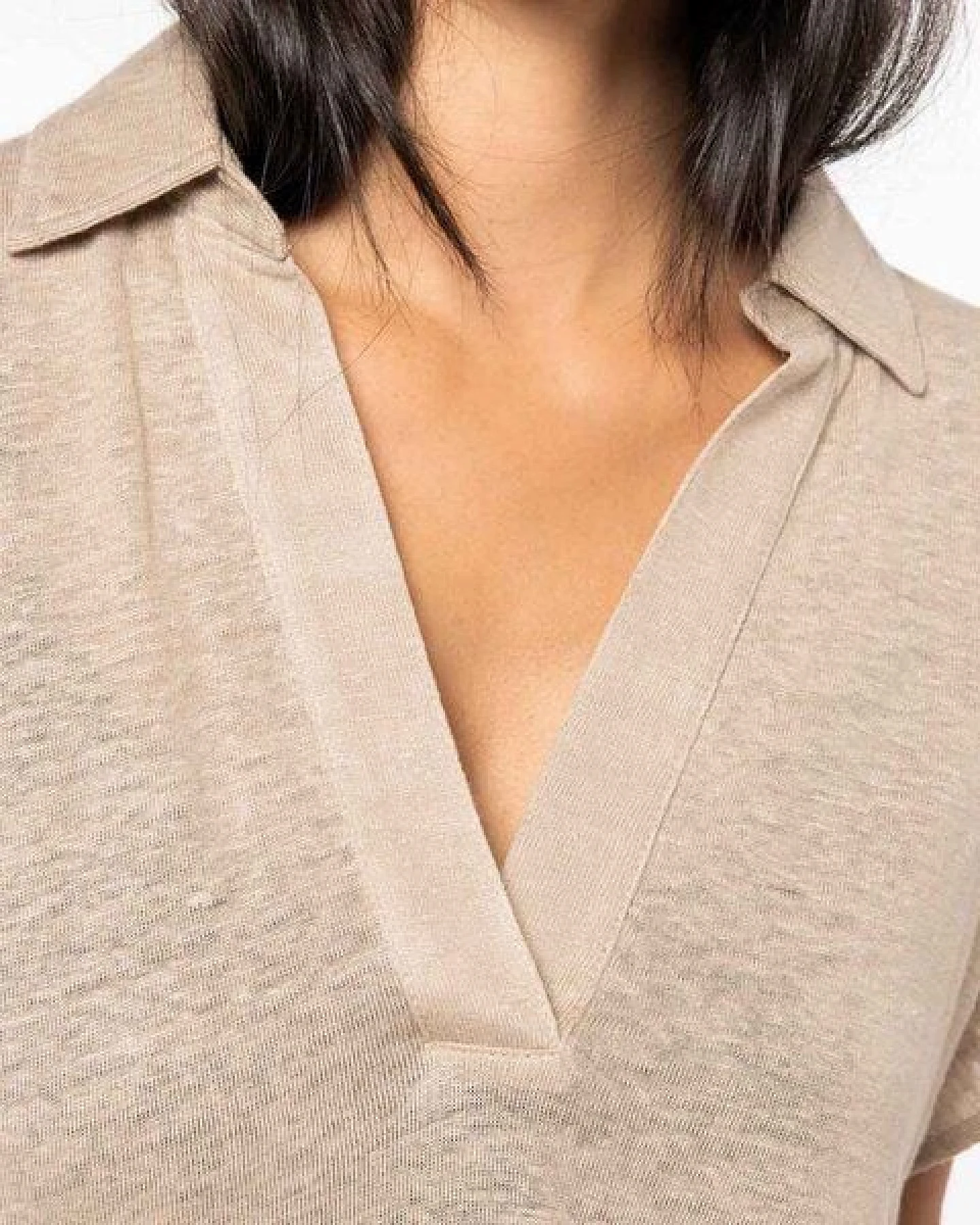 YTWOO Exklusives Damen Polohemd aus 100% Leinen – Ansicht 4