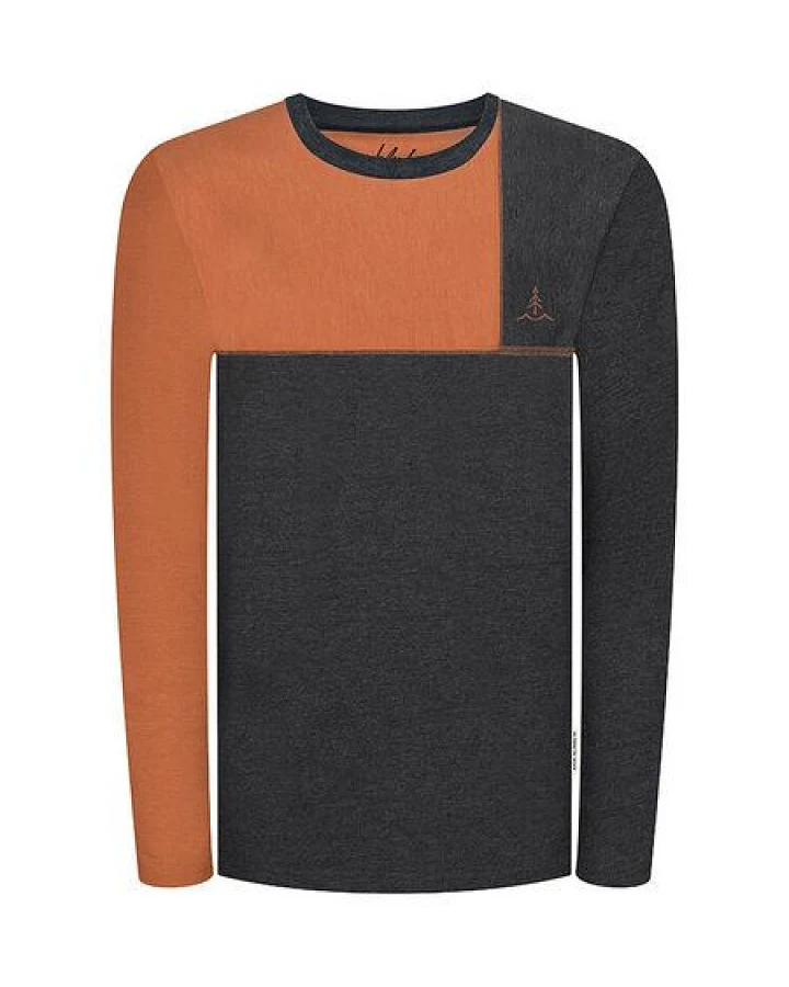 bleed Plant-Based Super Active Longsleeve Schwarz Orange-Braun