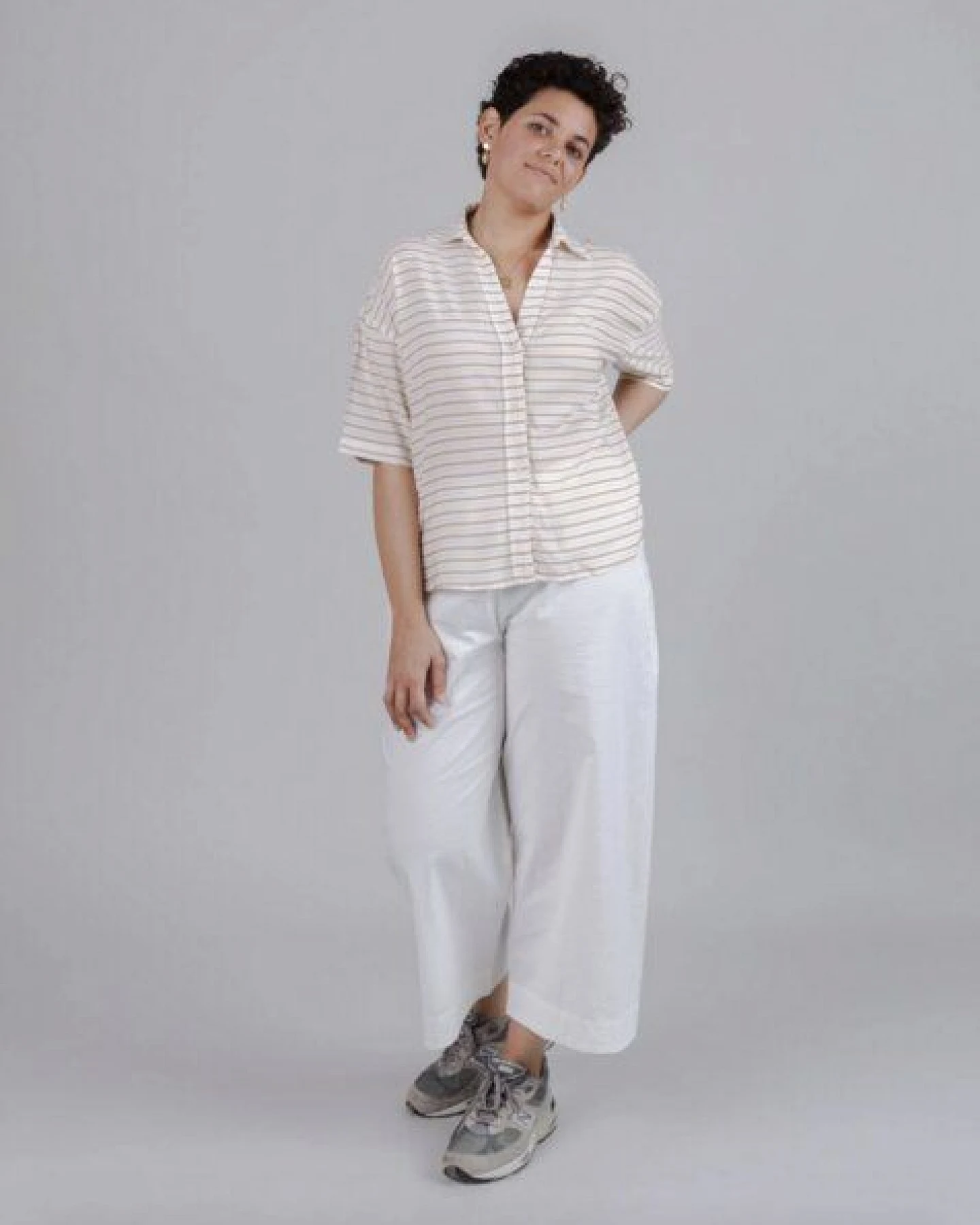 Brava Fabrics Mix Oversize Cropped Blouse Narciso – Ansicht 4
