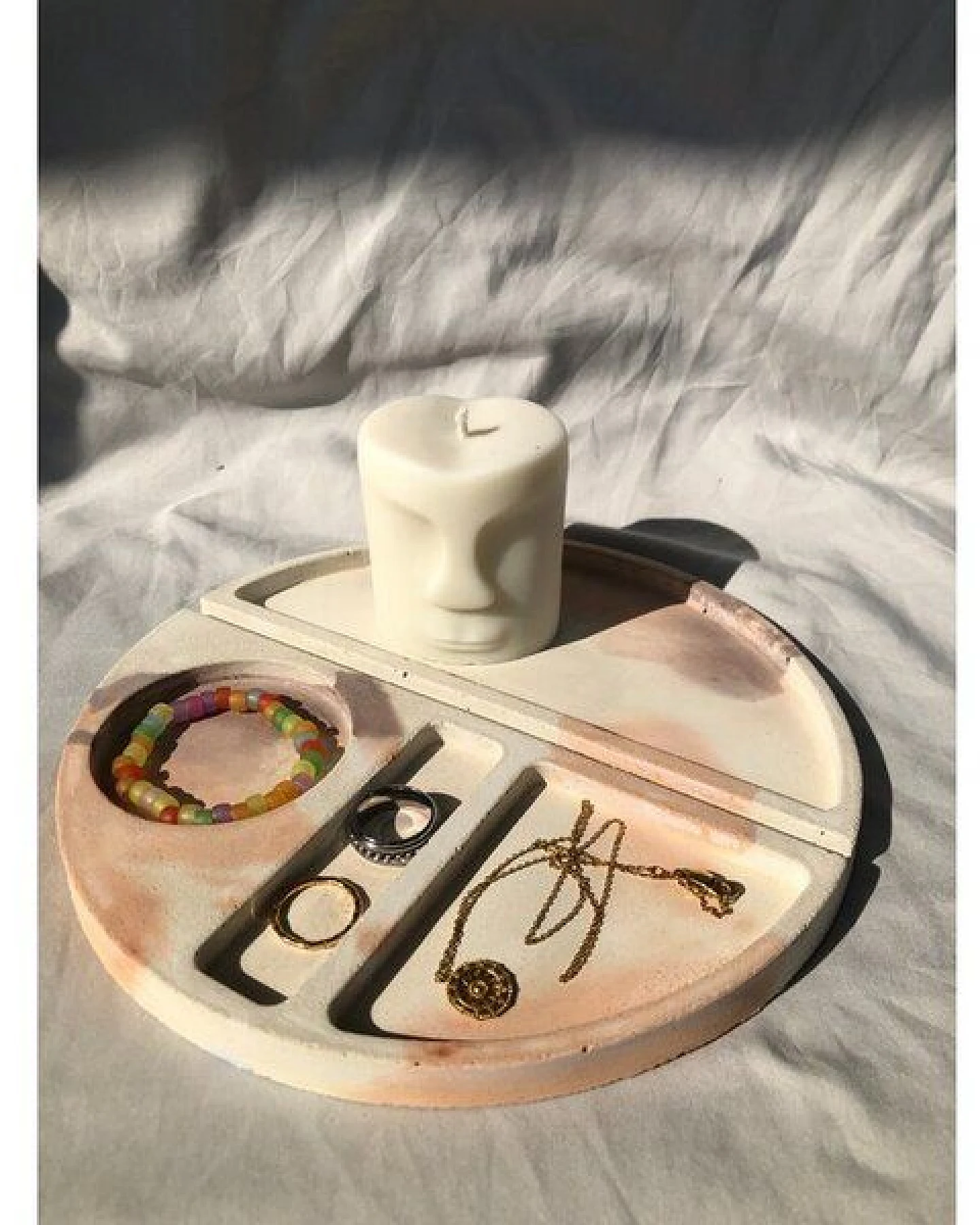 Die Flow Grosses rundes Tablett Boho – Ansicht 3