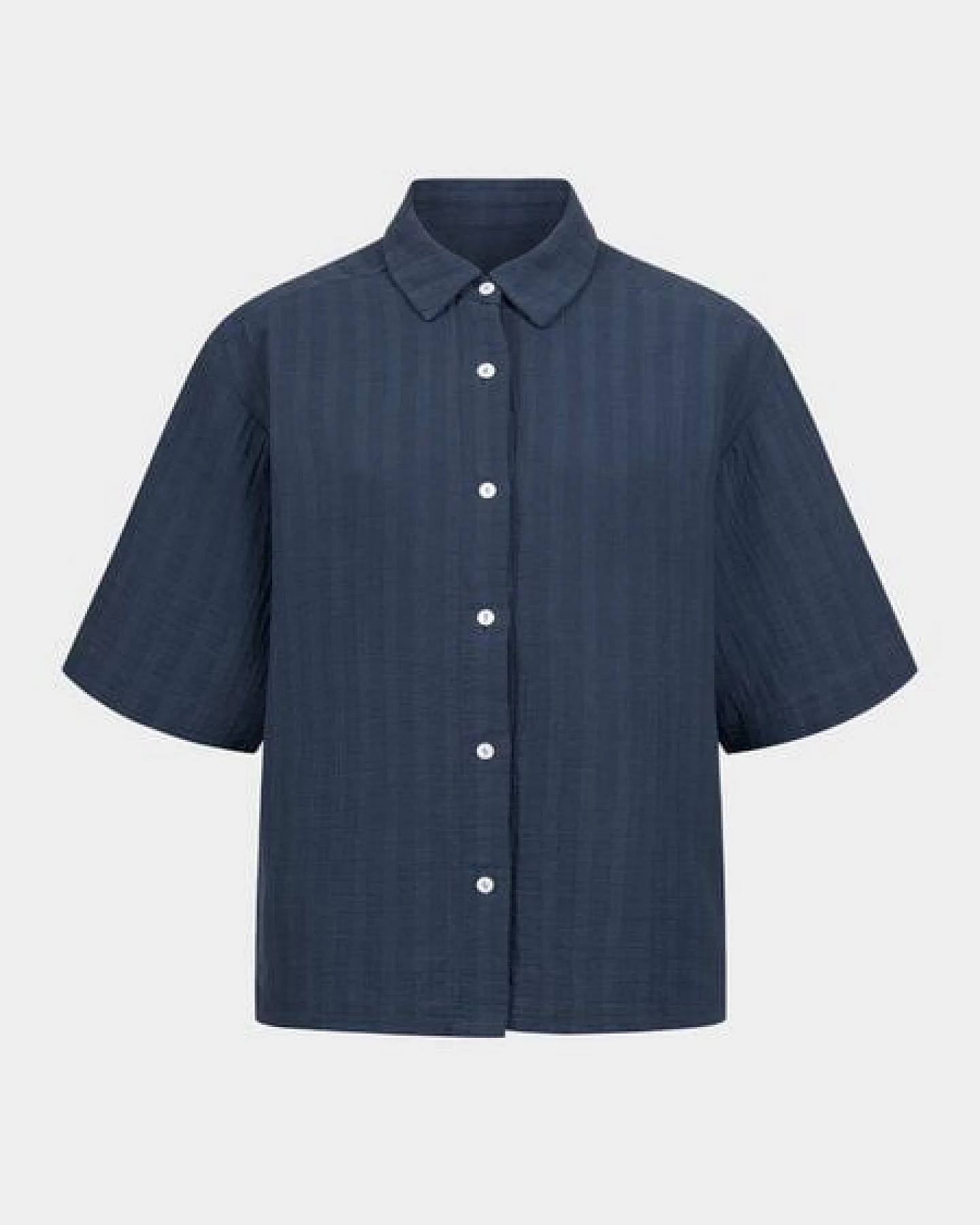 erlich textil Simply Cotton kurzarm Mousseline Nachthemd aus Bio-Baumwolle, made in Europe – Ansicht 4