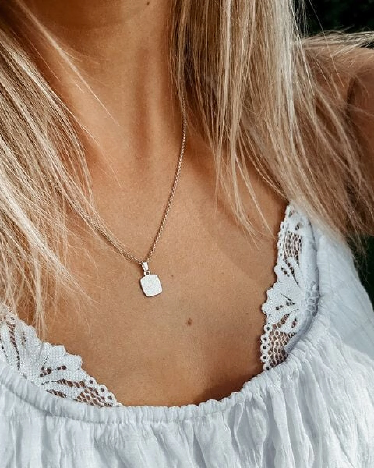 MOANINA Kette Coin Aya - 925 Silber/18k Gold Vermeil - 3 Längen – Ansicht 4