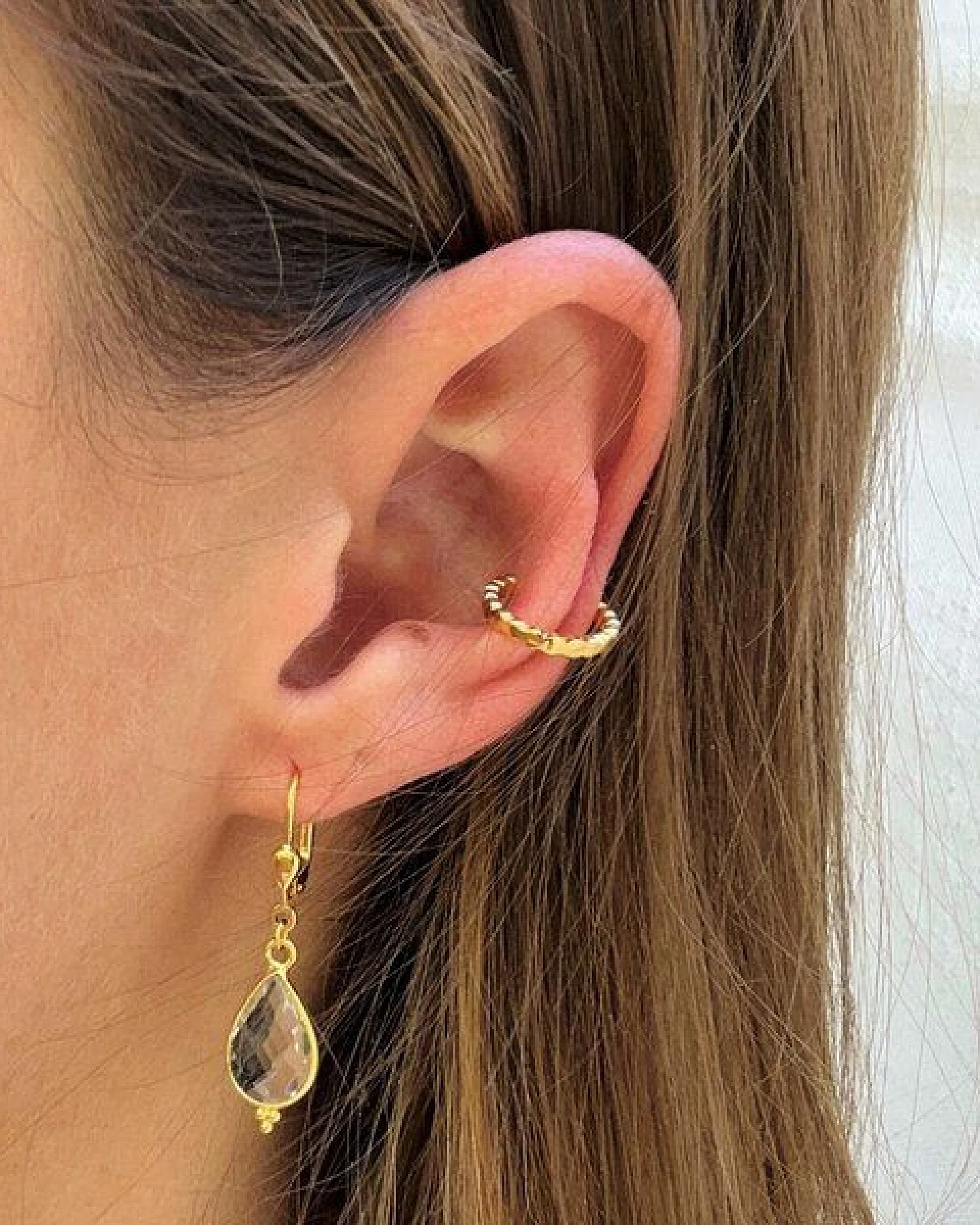 MOANINA Ohrring Earcuff Calobra - 925 Silber/18k Gold Vermeil – Ansicht 3