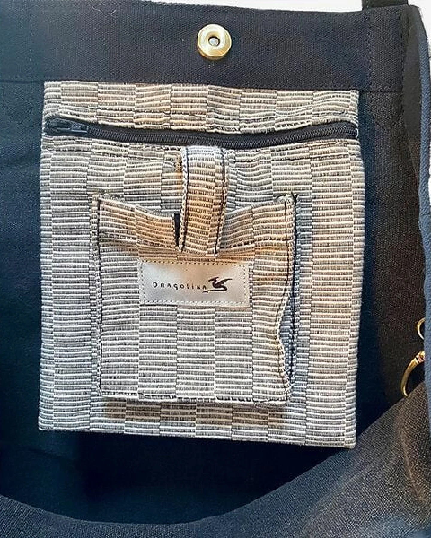 Dragolina Eleganter Shopper Cora mit Webstoff der Pwo Karen – Ansicht 2