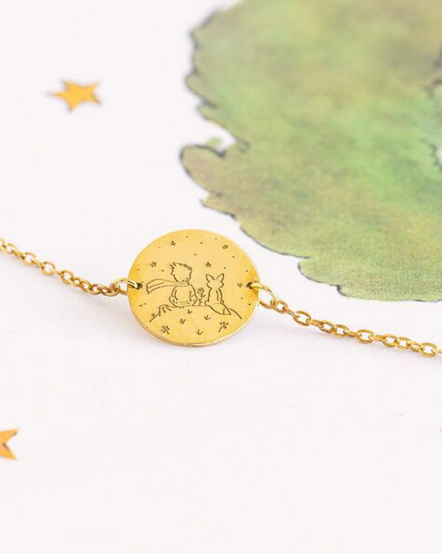 Eppi Silbernes Armband Der Kleine Prinz mit Fuchs – Ansicht 2