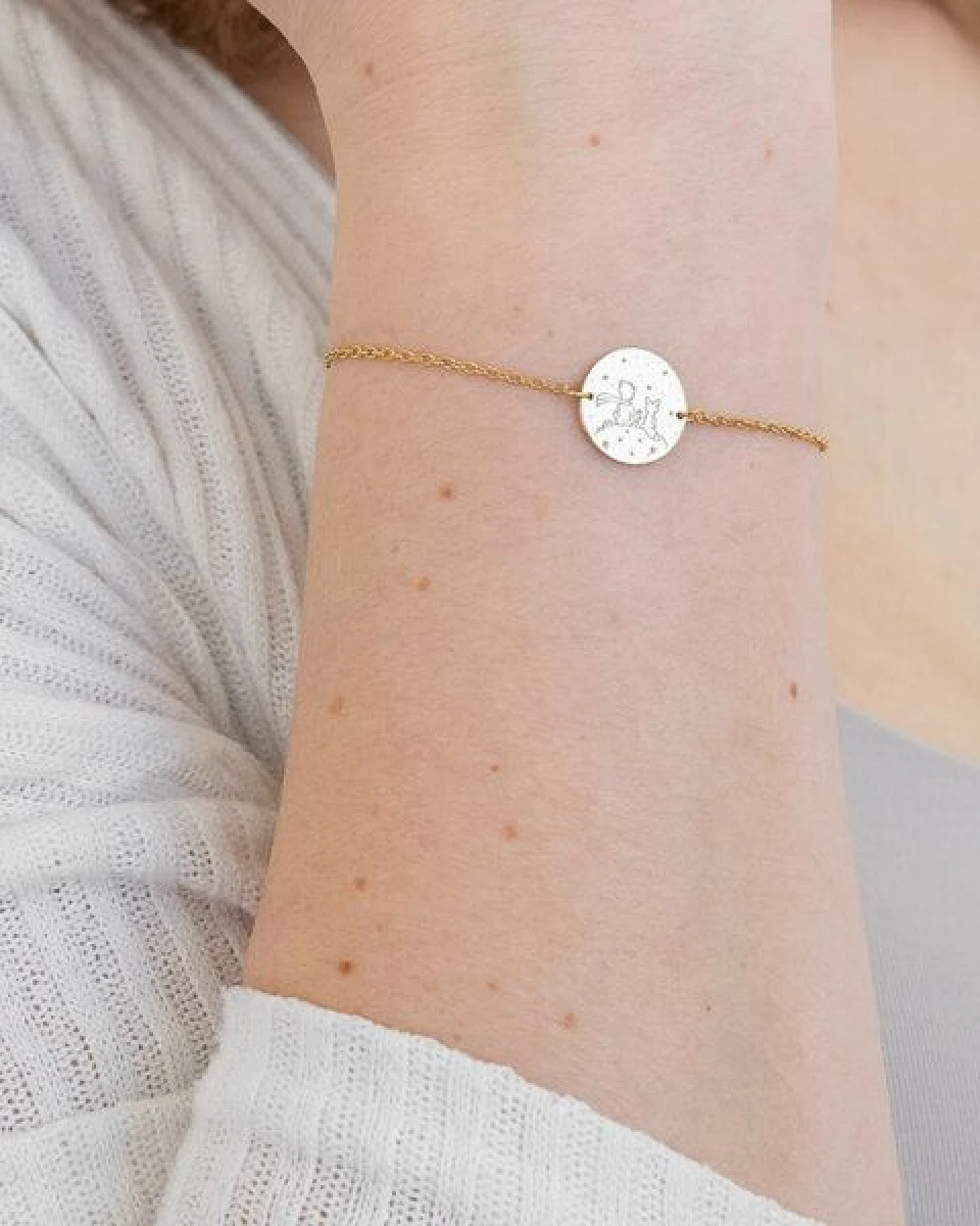 Eppi Silbernes Armband Der Kleine Prinz mit Fuchs – Ansicht 4