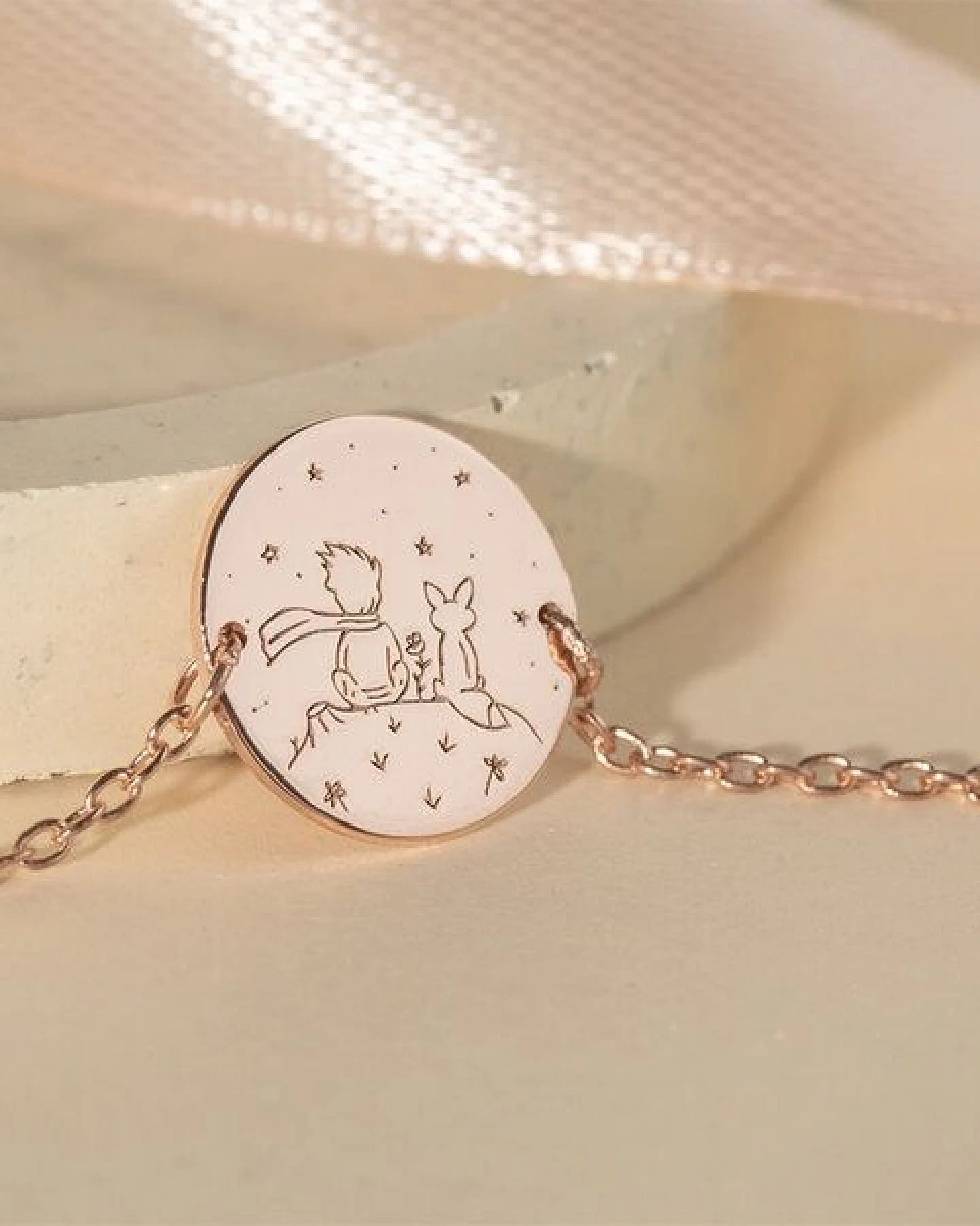 Eppi Silbernes Armband Der Kleine Prinz mit Fuchs – Ansicht 3
