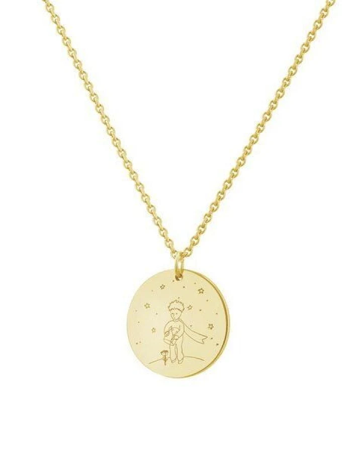 Eppi Goldener Anhänger der Kleine Prinz mit Rose