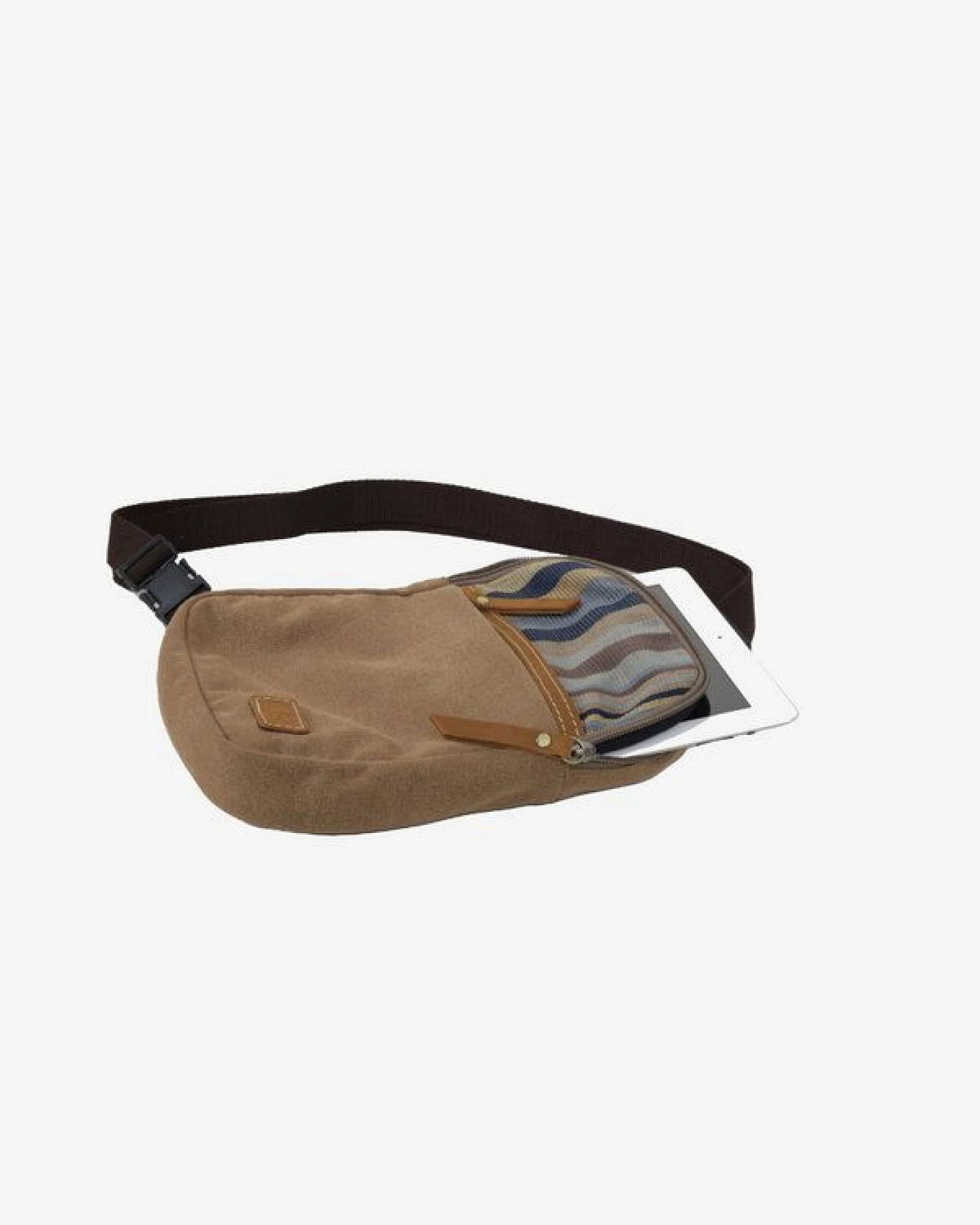 Dragolina Crossbody Tablettasche Faun W. mit Webstoff der Pwo Karen – Ansicht 4