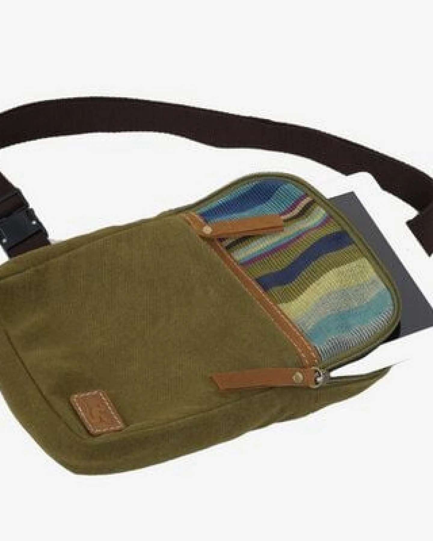 Dragolina Crossbody Tablettasche Faun W. mit Webstoff der Pwo Karen – Ansicht 4