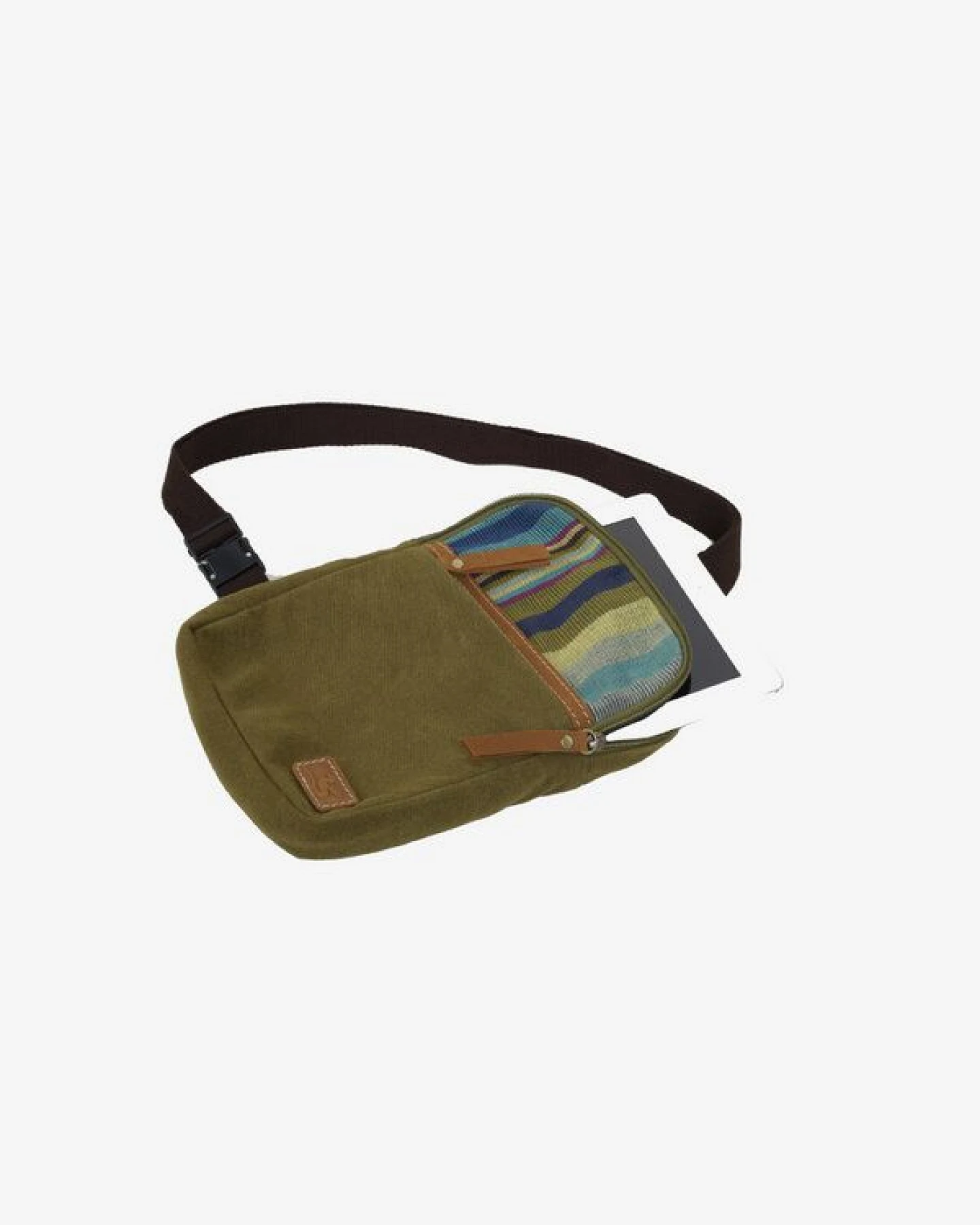 Dragolina Crossbody Tablettasche Faun W. mit Webstoff der Pwo Karen – Ansicht 4