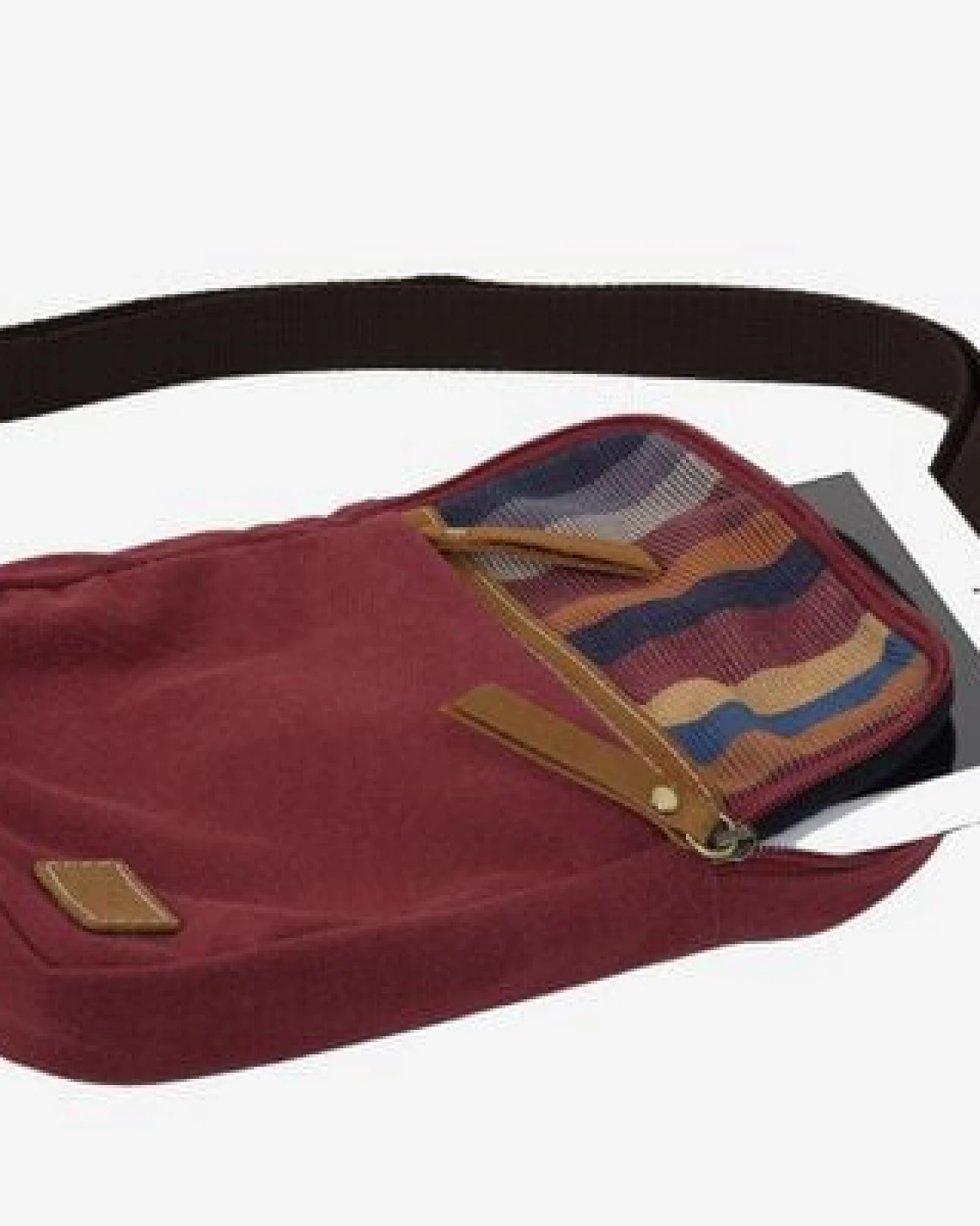 Dragolina Crossbody Tablettasche Faun W. mit Webstoff der Pwo Karen – Ansicht 4