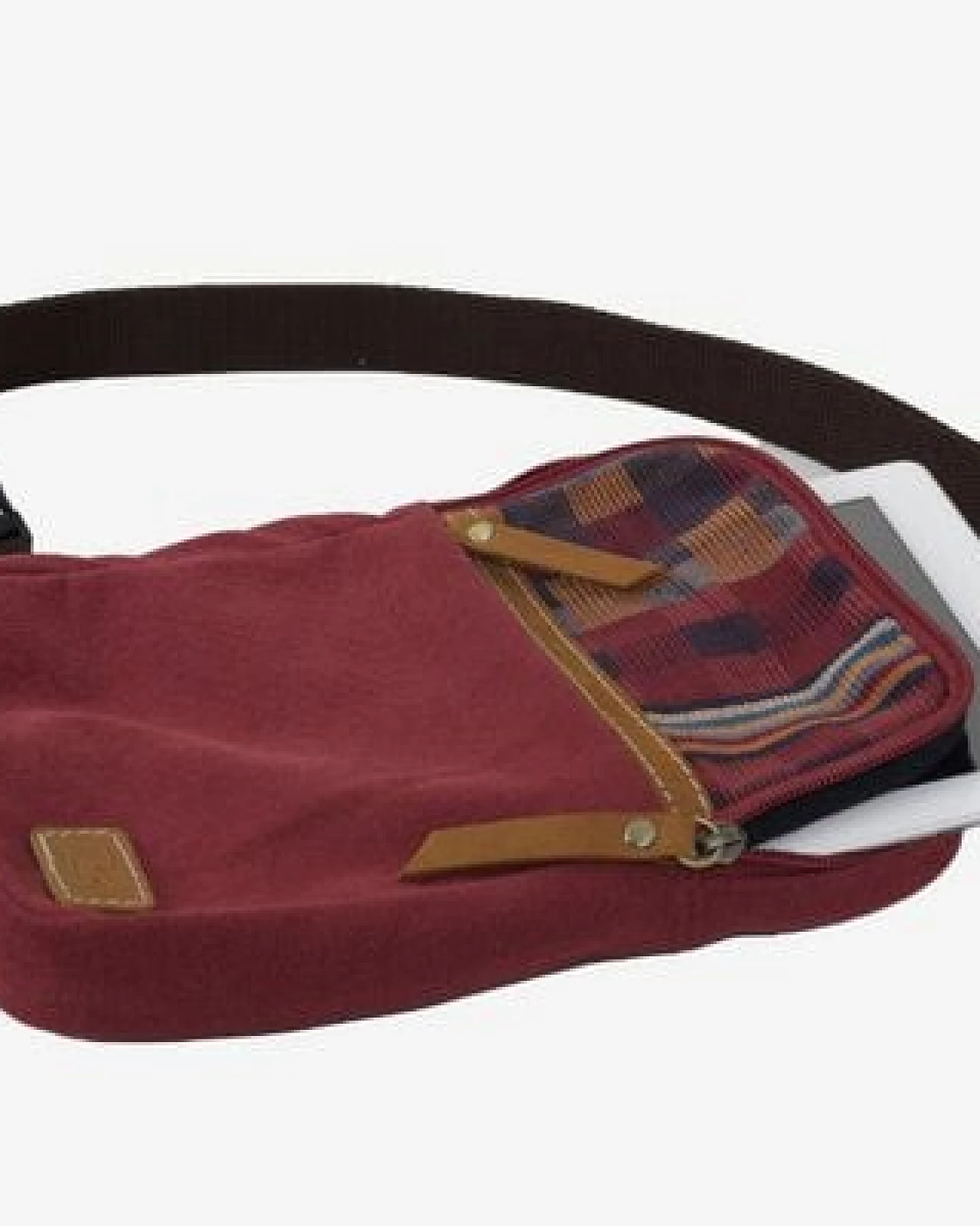 Dragolina Crossbody Tablettasche Faun W. mit Webstoff der Pwo Karen – Ansicht 4