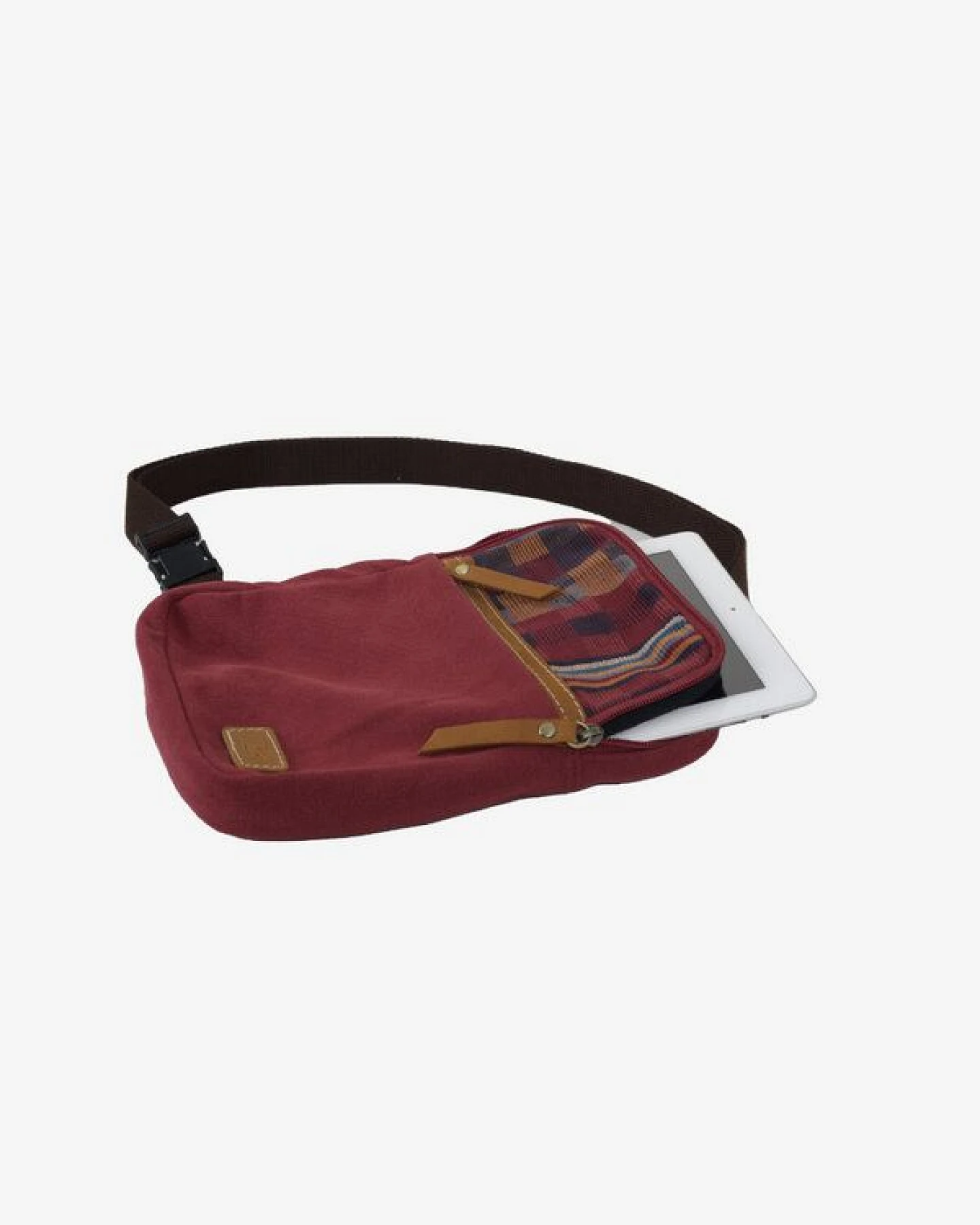 Dragolina Crossbody Tablettasche Faun W. mit Webstoff der Pwo Karen – Ansicht 4