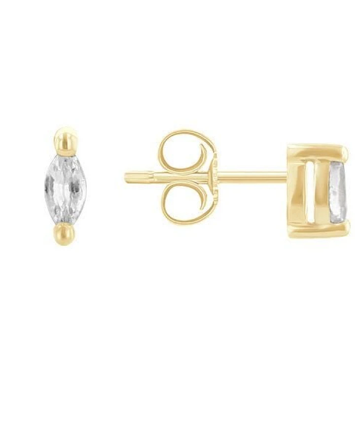 Eppi Minimalistische Ohrstecker mit weißen Saphiren Daina