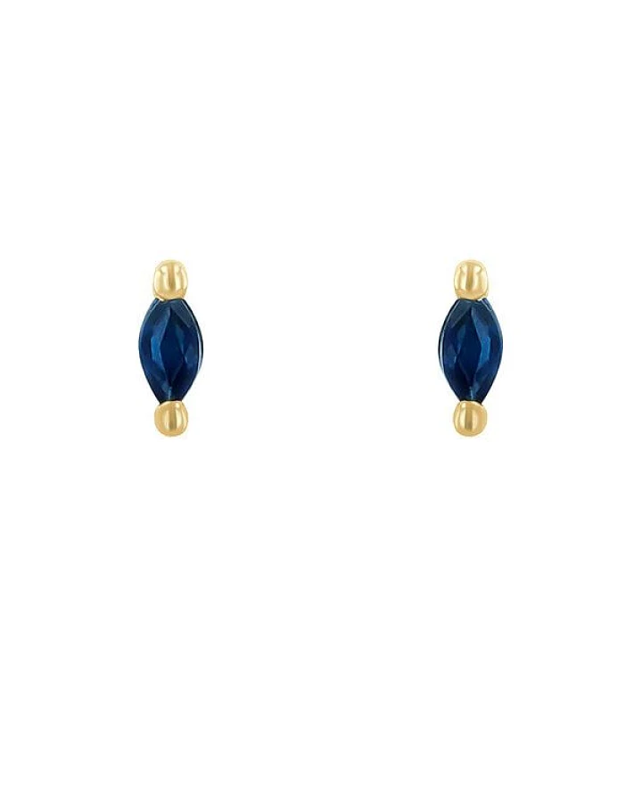 Eppi Minimalistische Ohrstecker mit blauen Saphiren Daina