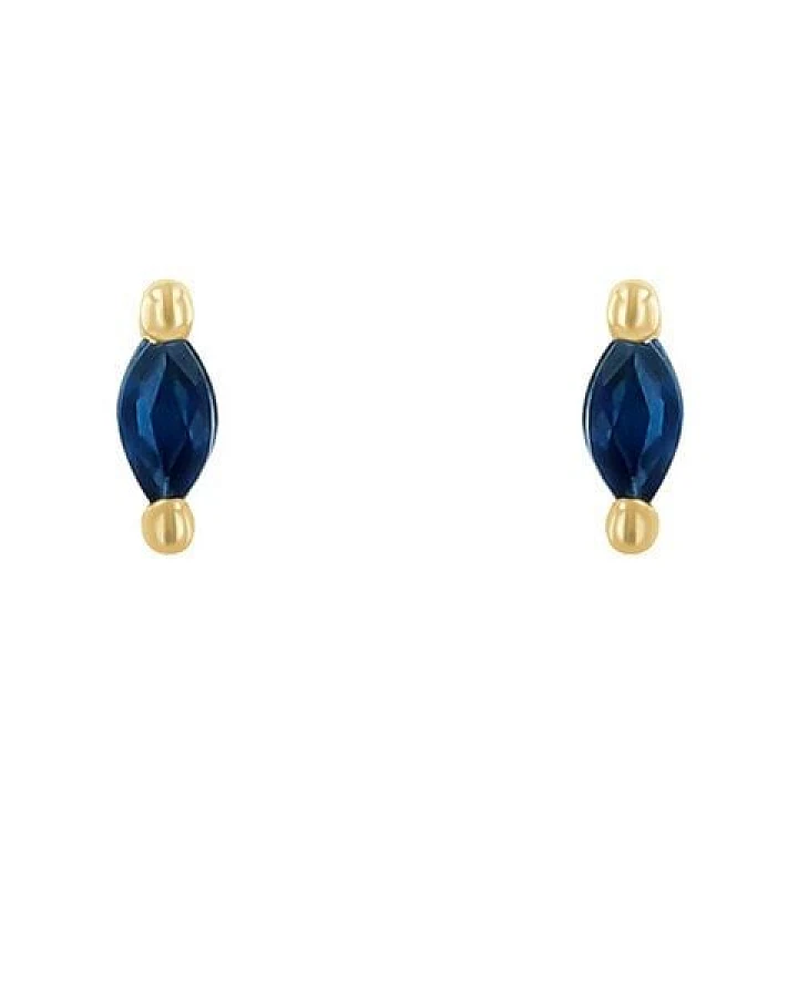 Eppi Minimalistische Ohrstecker mit blauen Saphiren Daina