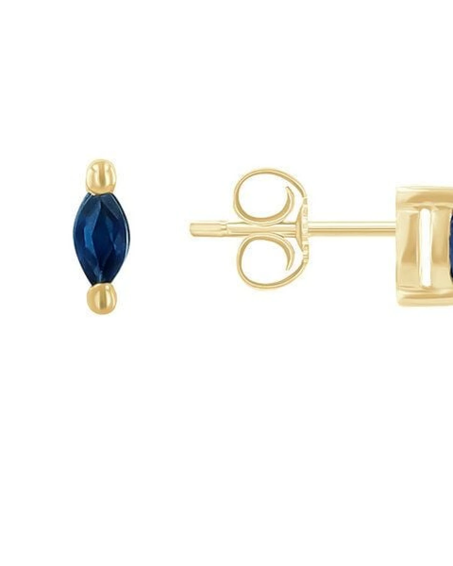 Eppi Minimalistische Ohrstecker mit blauen Saphiren Daina – Ansicht 3