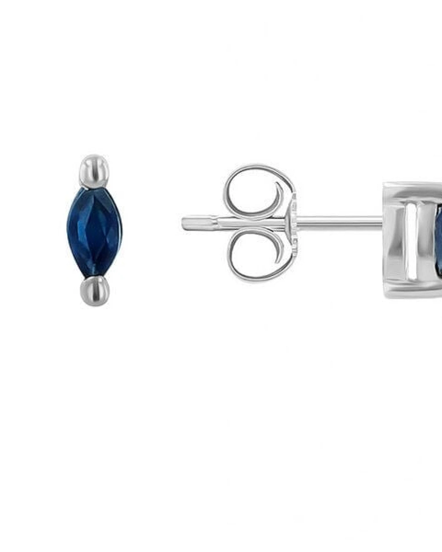 Eppi Minimalistische Ohrstecker mit blauen Saphiren Daina – Ansicht 3