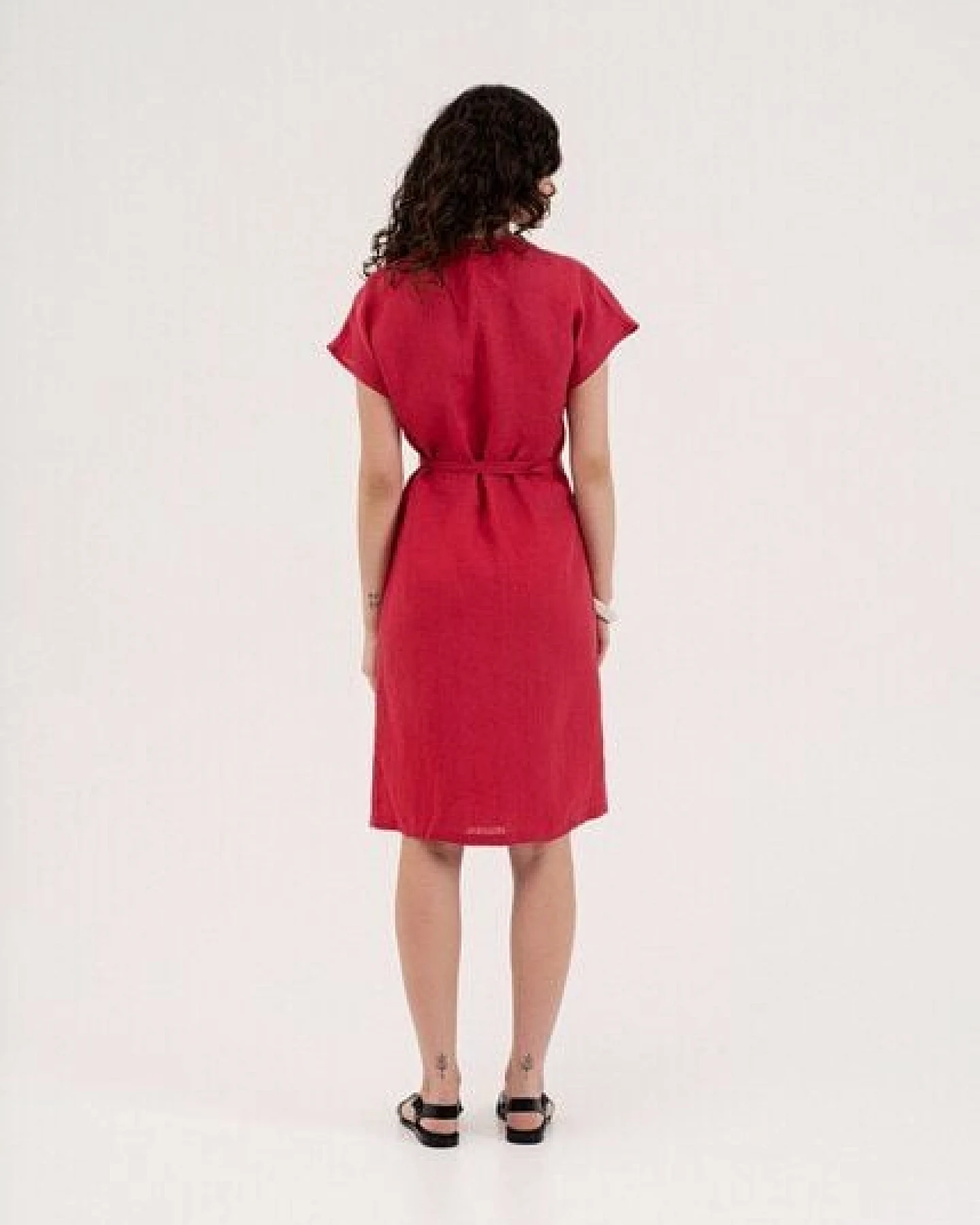 AmourLinen Wickelkleid aus Leinen OLIVIA – Ansicht 2