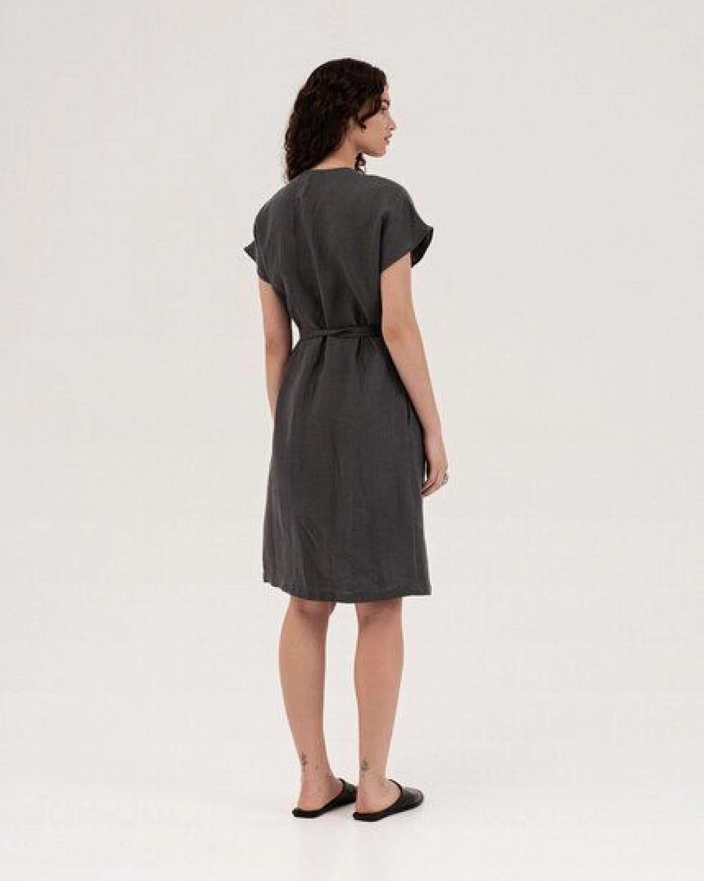 AmourLinen Wickelkleid aus Leinen OLIVIA – Ansicht 3