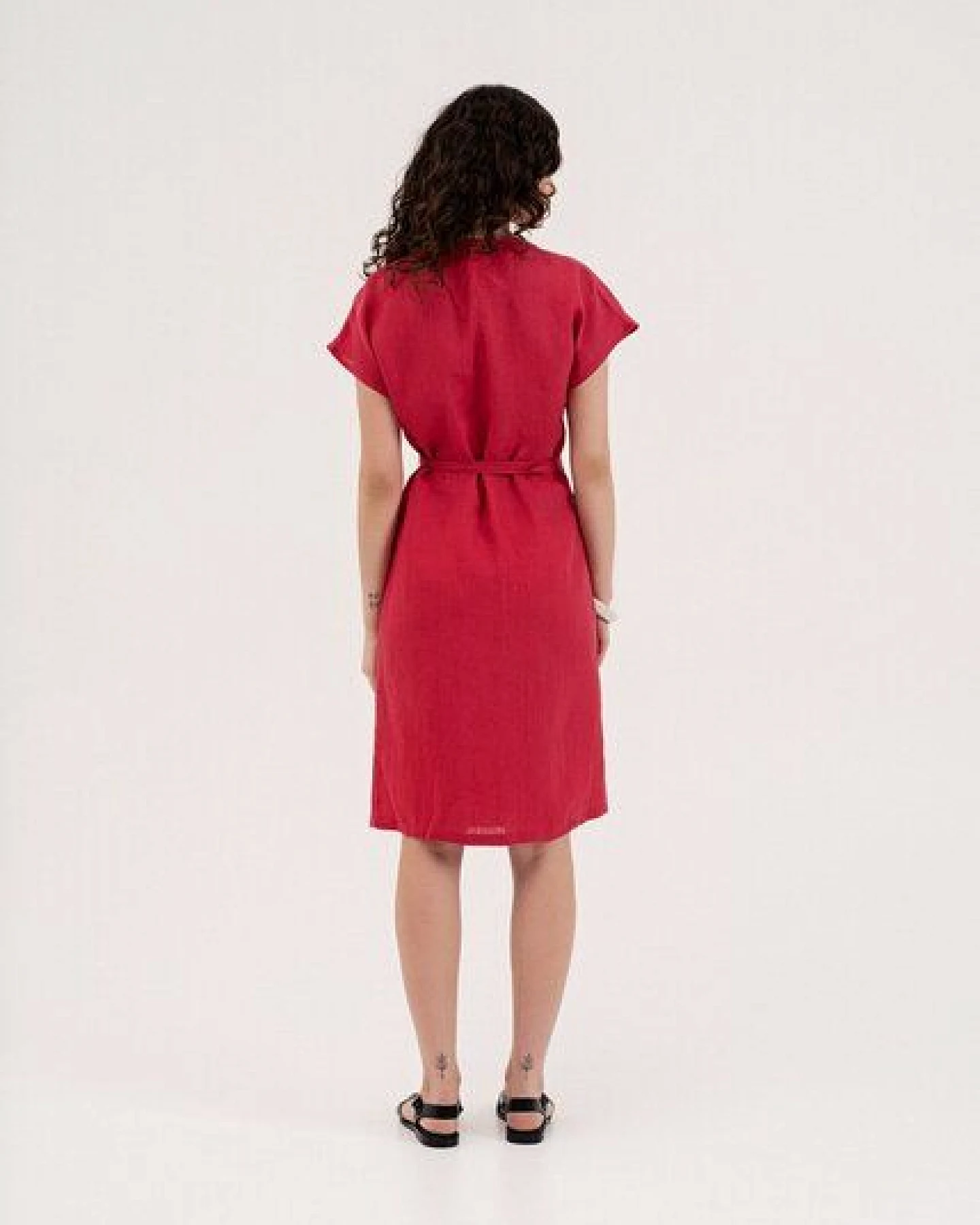 AmourLinen Wickelkleid aus Leinen OLIVIA – Ansicht 2