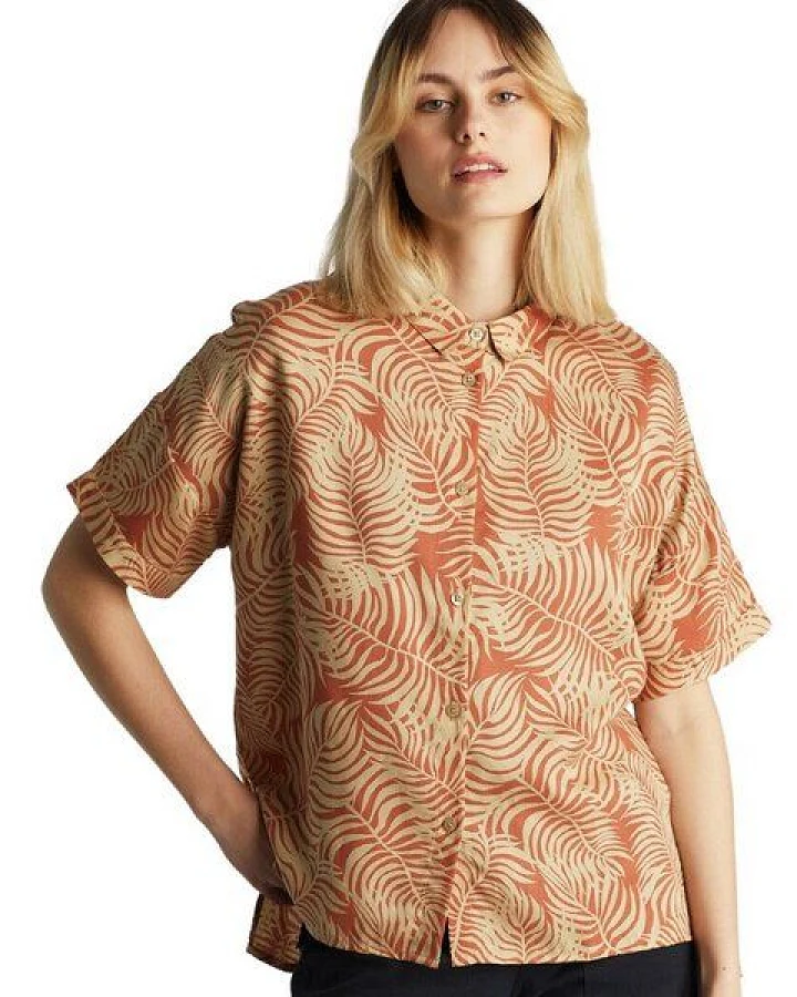 DEDICATED Short Sleeve Shirt Nibe Palm Leaves