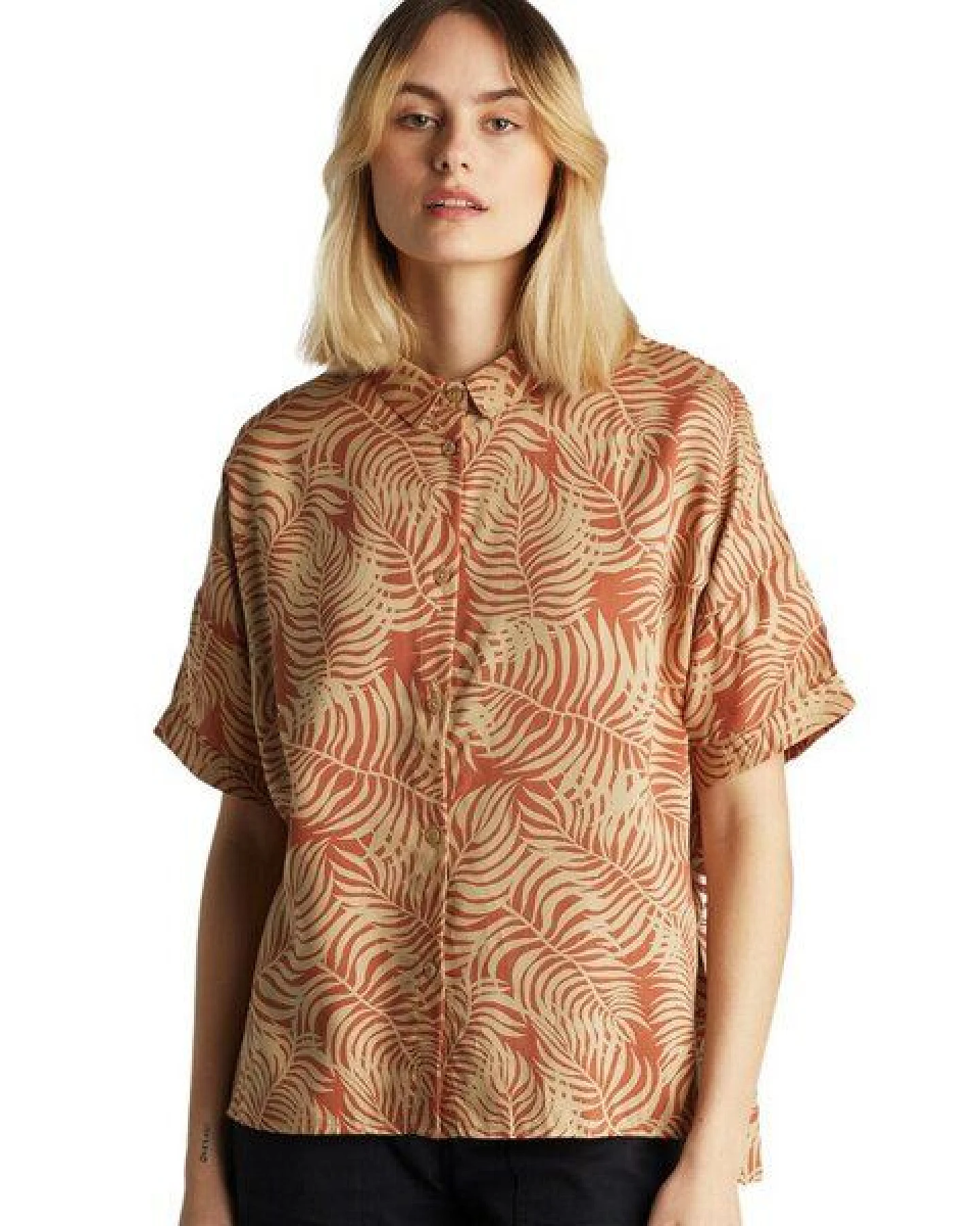 DEDICATED Short Sleeve Shirt Nibe Palm Leaves – Ansicht 3