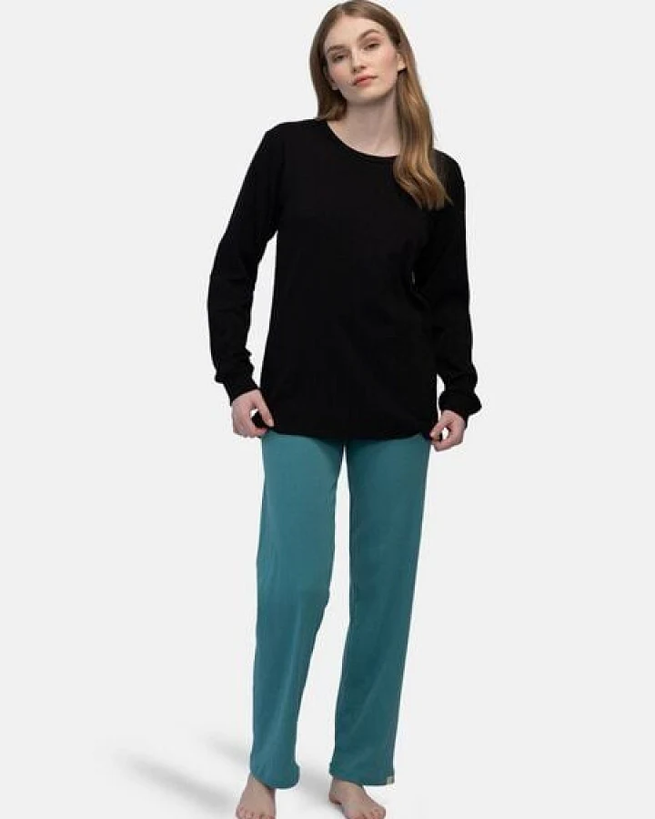 greenjama Damen Langarm-Shirt aus Derby-Rib, aus Bio Baumwolle und GOTS zertifiziert