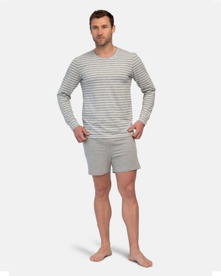 greenjama Herren Langarm-Shirt Ringel, aus Bio Baumwolle und GOTS zertifiziert
