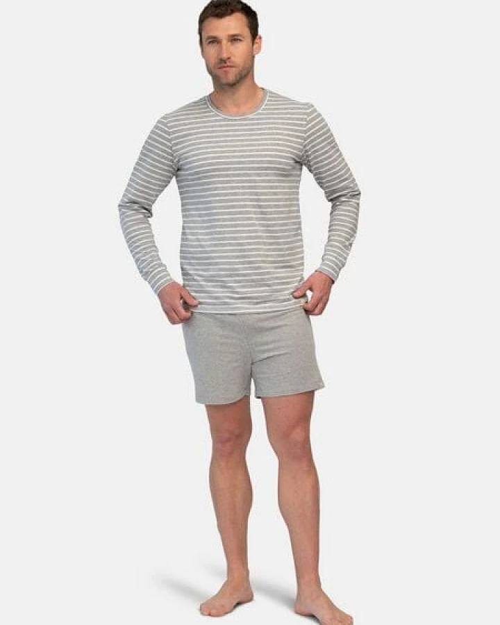 greenjama Herren Langarm-Shirt Ringel, aus Bio Baumwolle und GOTS zertifiziert
