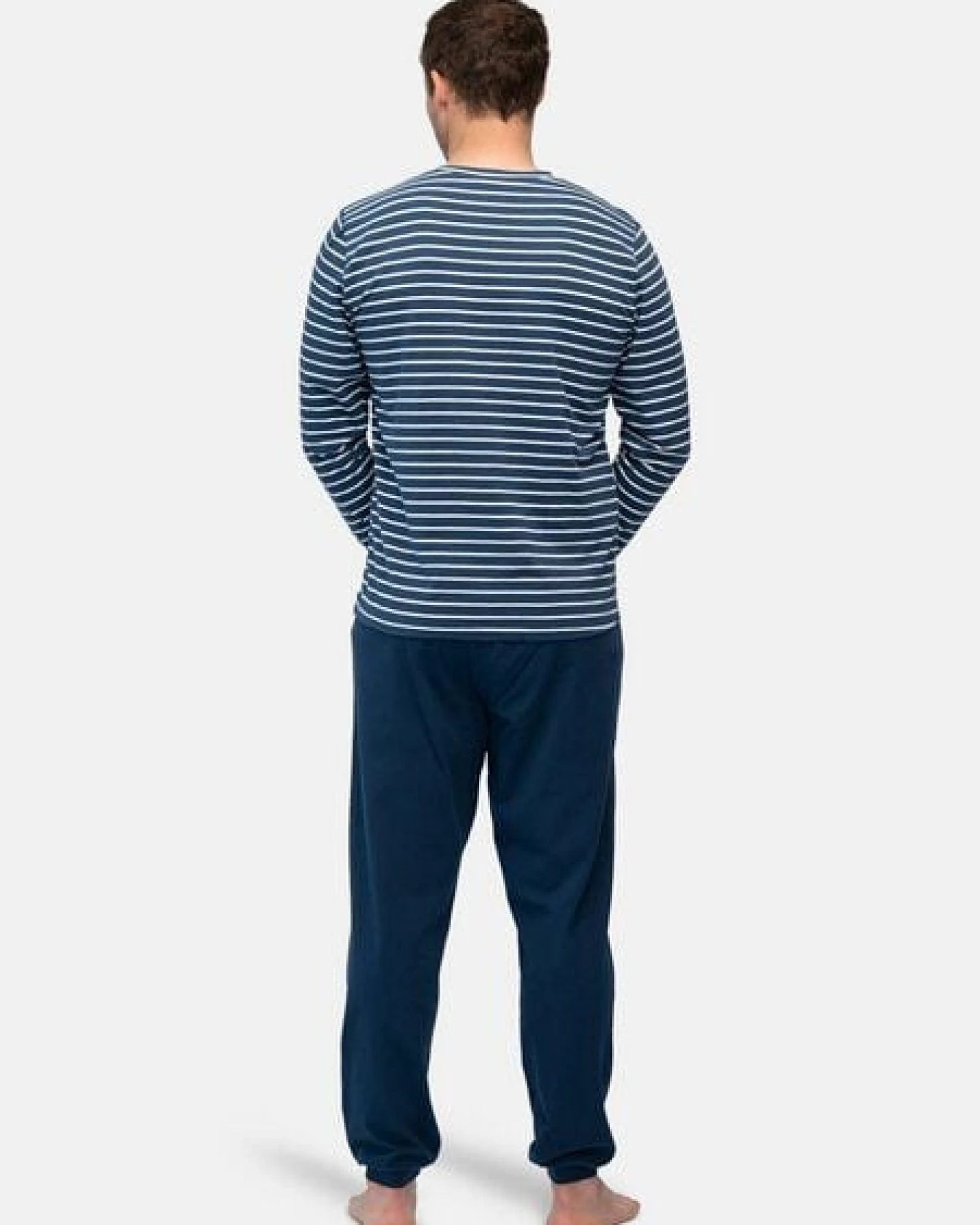 greenjama Herren Langarm-Shirt Ringel, aus Bio Baumwolle und GOTS zertifiziert – Ansicht 2
