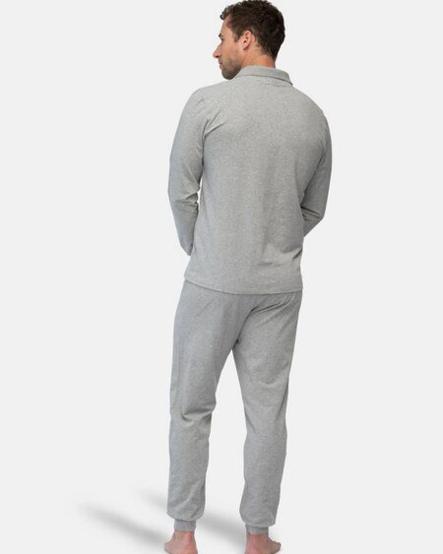 greenjama Herren Langarm-Shirt mit Polo-Kragen, aus Bio Baumwolle und GOTS zertifiziert – Ansicht 2